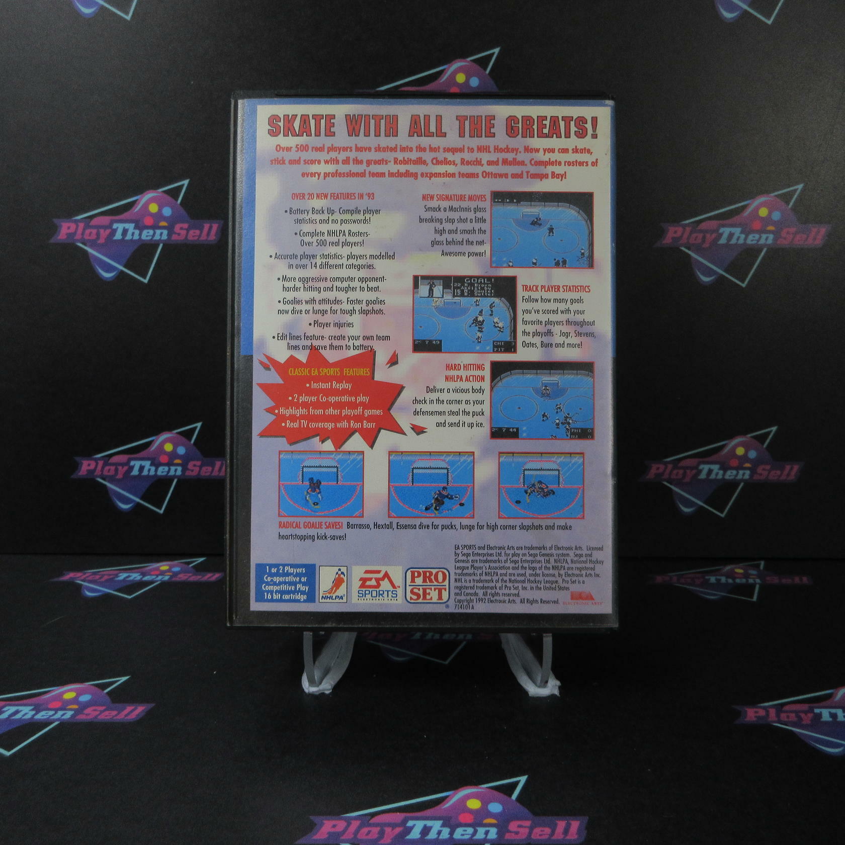 NHLPA Hockey 93 Sega Genesis - MD/CS Complete CIB - Very Good