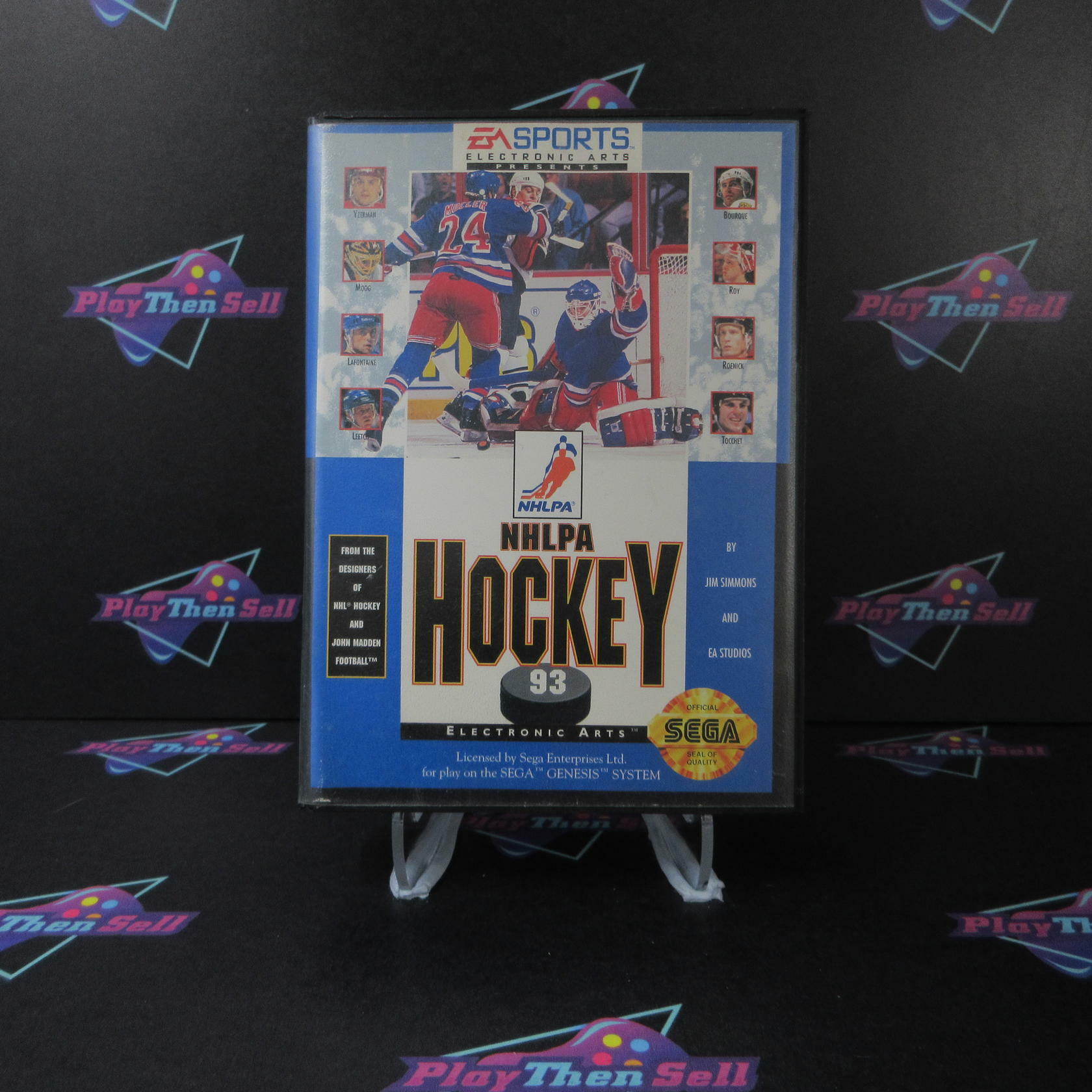 NHLPA Hockey 93 Sega Genesis - MD/CS Complete CIB - Very Good
