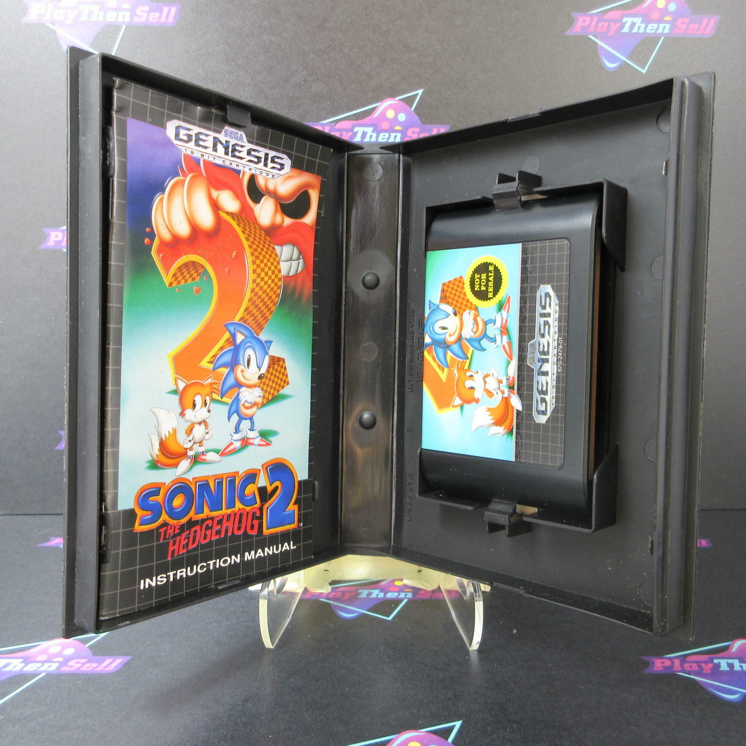 Sonic the Hedgehog 2 Not For Resale Art Sega Genesis AD/CS Complete - Very Good