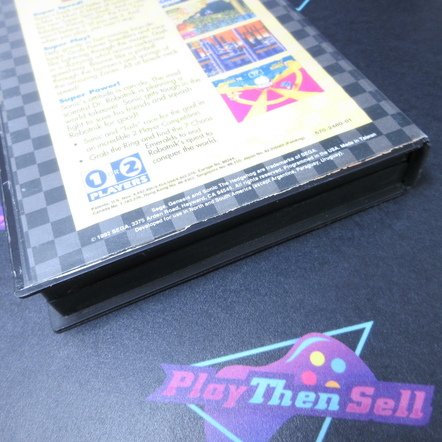 Sonic the Hedgehog 2 Not For Resale Art Sega Genesis AD/CS Complete - Very Good