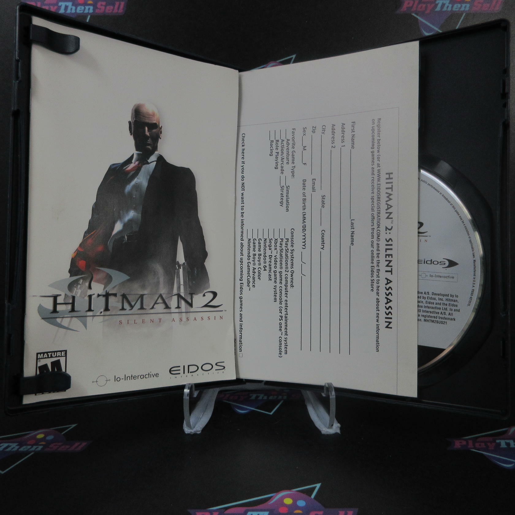 Hitman 2 Silent Assassin + Reg Card PS2 PlayStation 2 AD CIB - Very Good