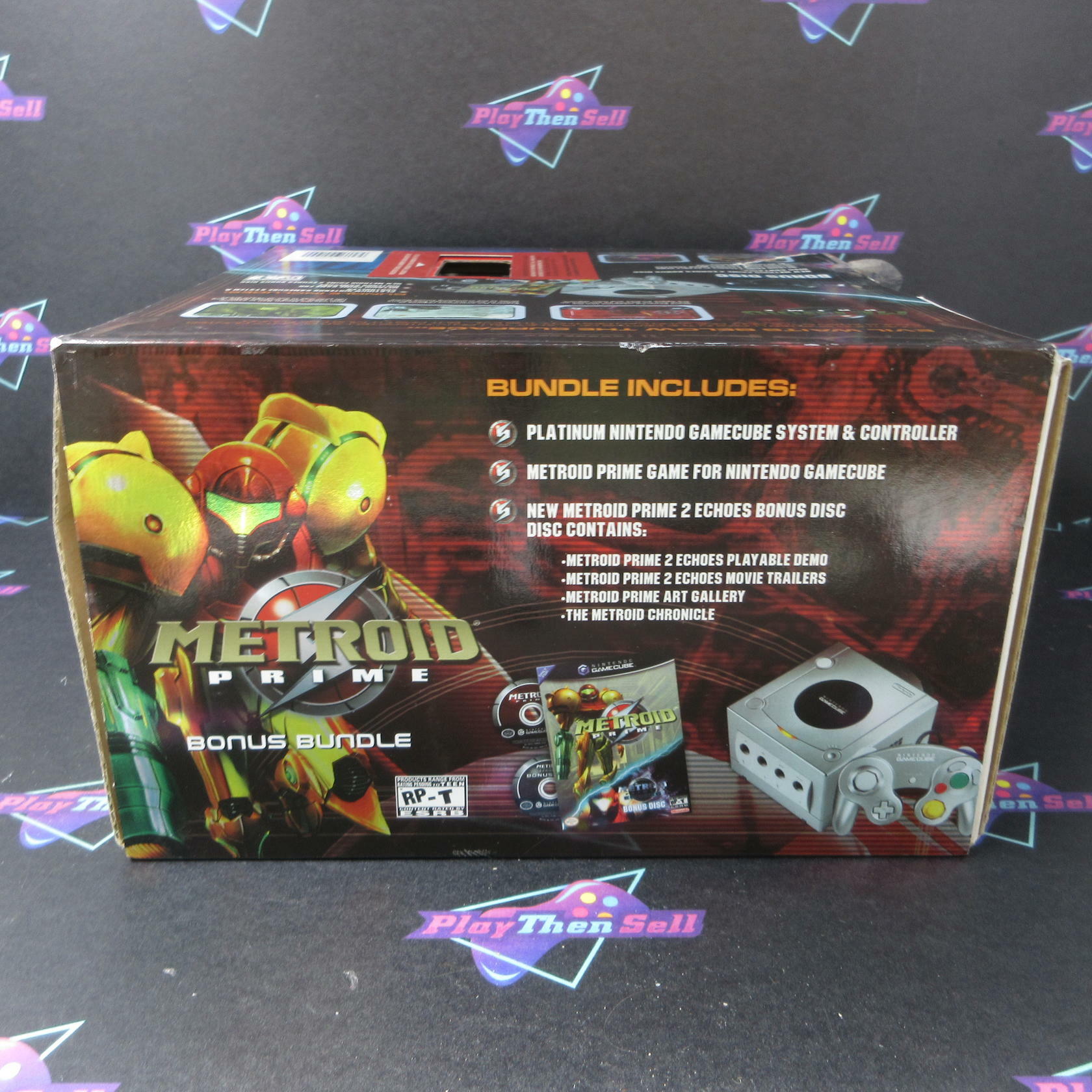 Nintendo GameCube Metroid Prime Bonus Bundle Limited Edition Platinum - Very Good
