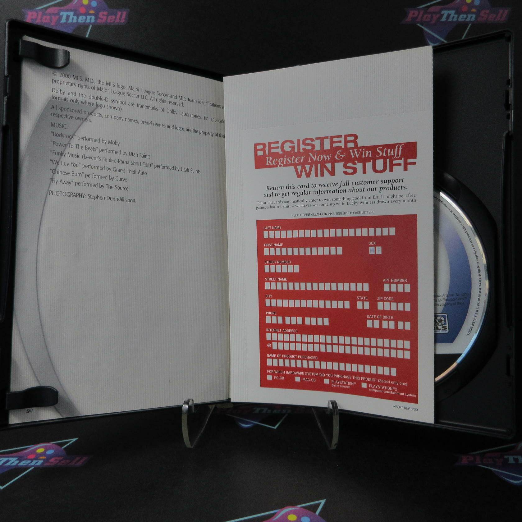 FIFA 2001 Major League Soccer + Reg Card PS2 PlayStation 2 AD Complete CIB - Very Good