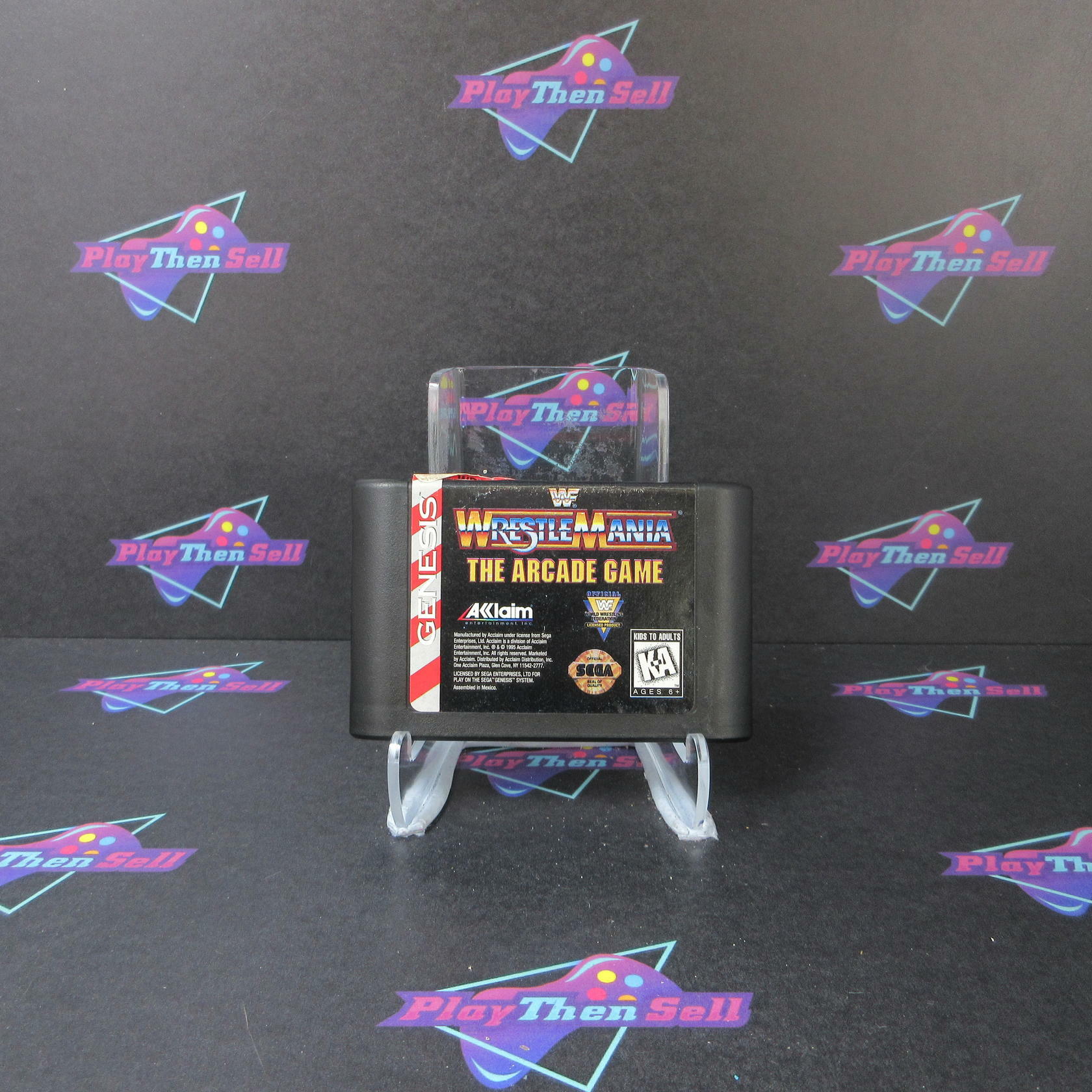WWF WrestleMania The Arcade Game Sega Genesis Cartridge Only AD Tested - Very Good