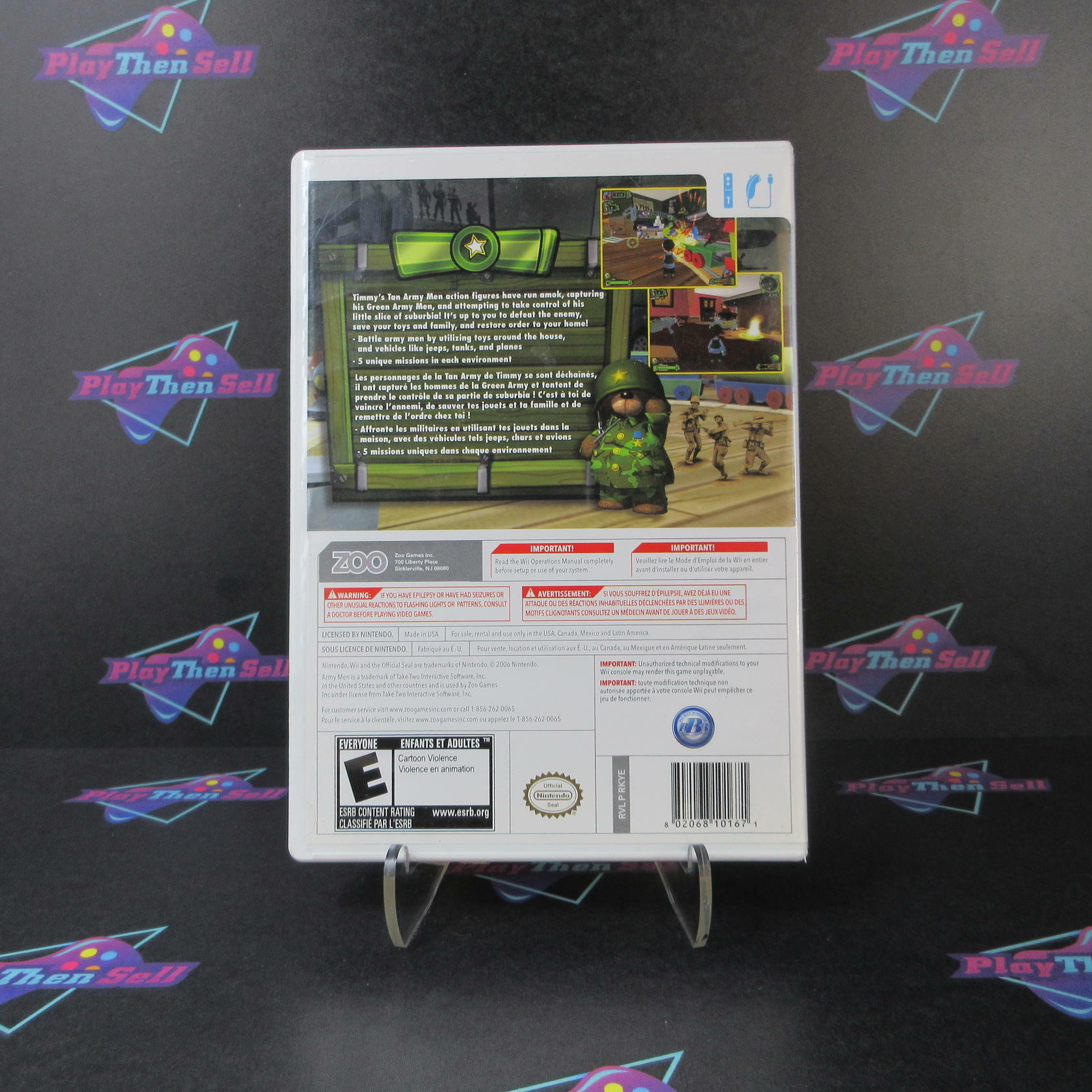 Army Men Soldiers of Misfortune Nintendo Wii AD/NM - Very Good