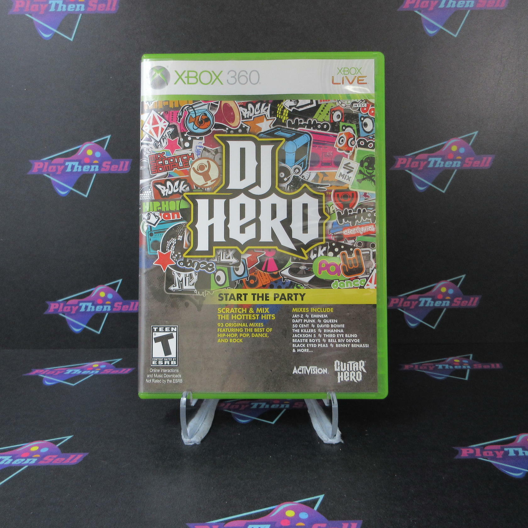DJ Hero Software Only Xbox 360 AD Complete CIB - Very Good