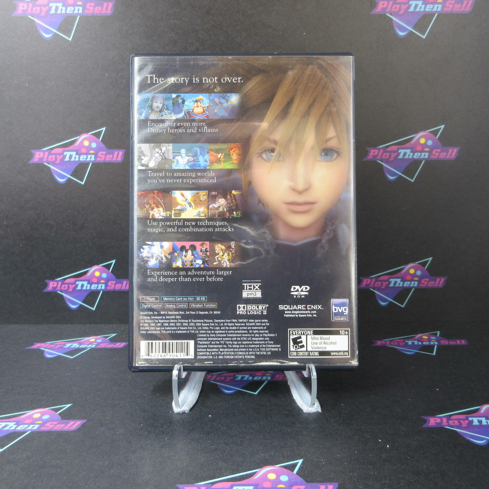 Kingdom Hearts II GH Disc PS2 PlayStation 2 AD/NM - Very Good