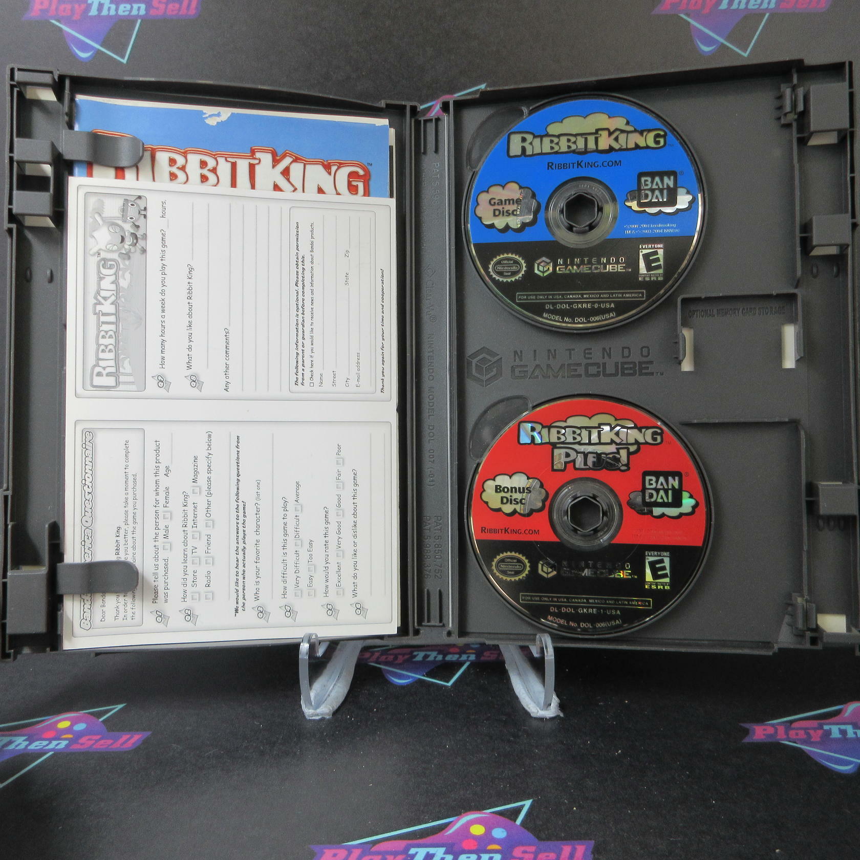 Ribbit King + Reg Card / Bonus Disc Nintendo Gamecube MD Complete CIB - Very Good