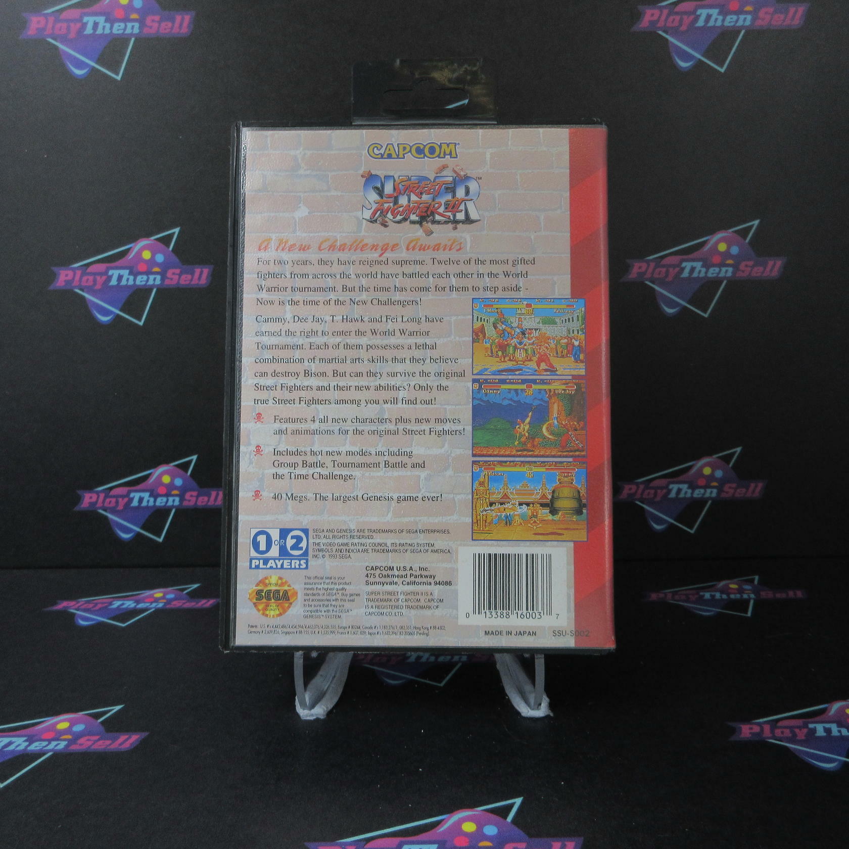 Super Street Fighter II Sega Genesis Boxed NM Authentic / Tested - Very Good