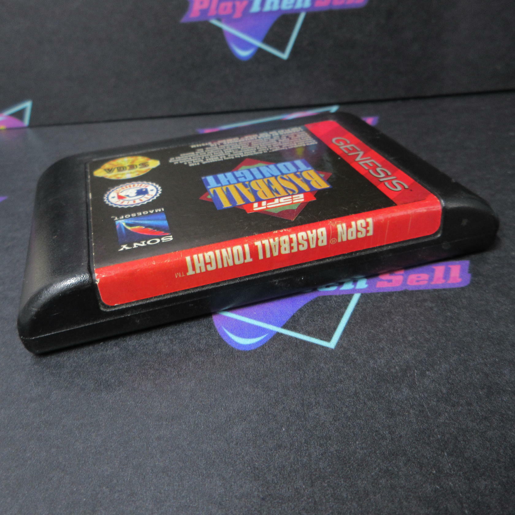 ESPN Baseball Tonight Sega Genesis Cartridge Only  Authentic / Tested - Very Good