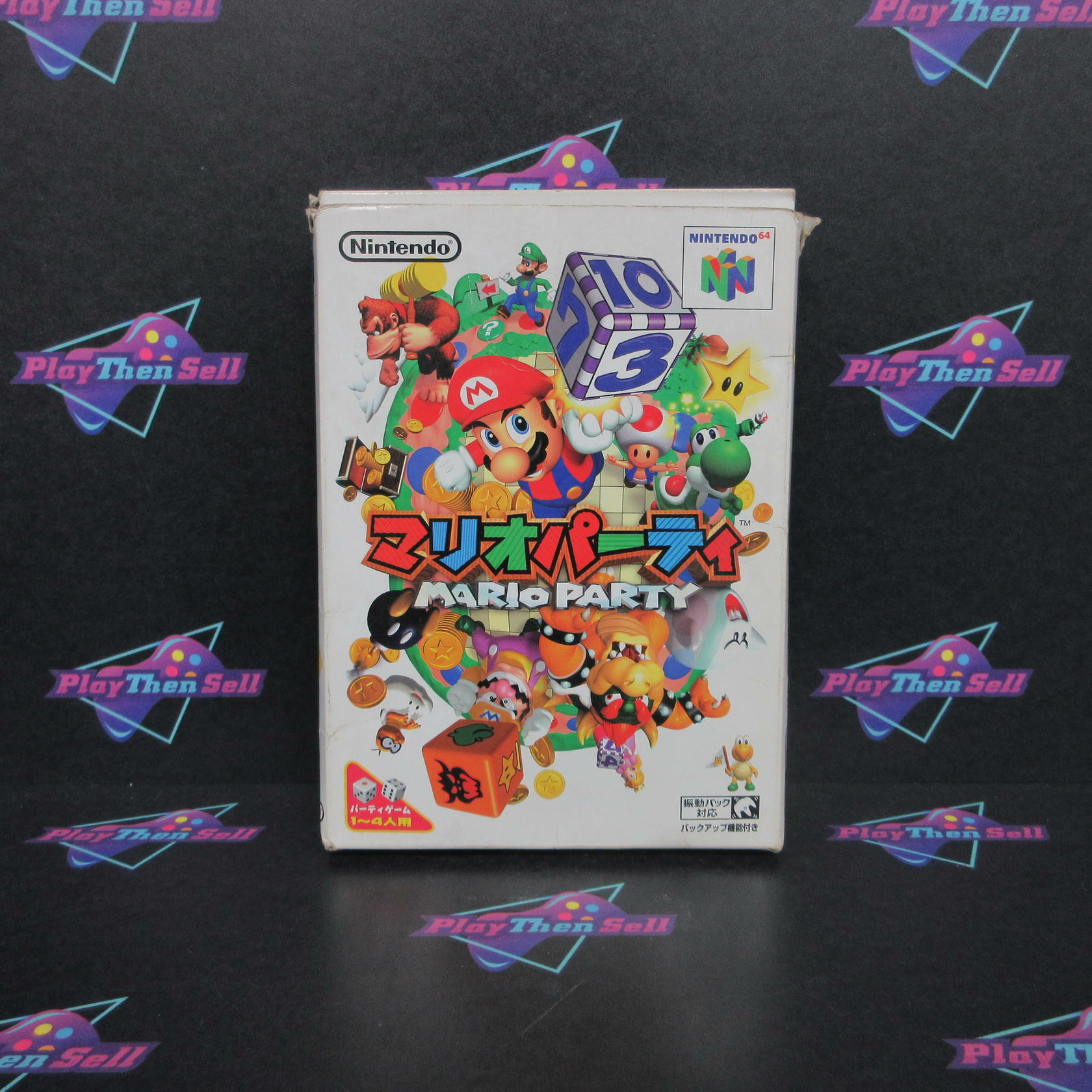 Mario Party N64 Nintendo 64 AD/MD + Box CIB - Very Good