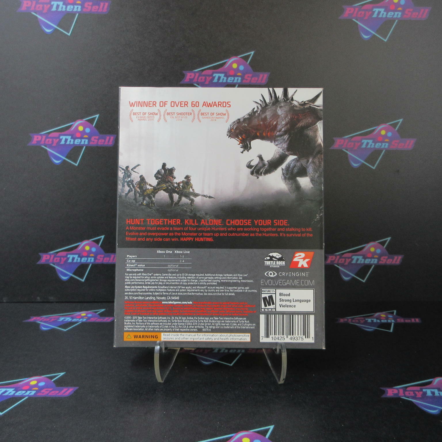 Evolve Xbox One + Sleeve - Like New