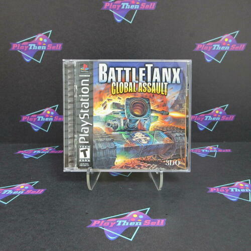 BattleTanx Global Assault + Reg Card PS1 PlayStation 1 MD Complete - Very Good