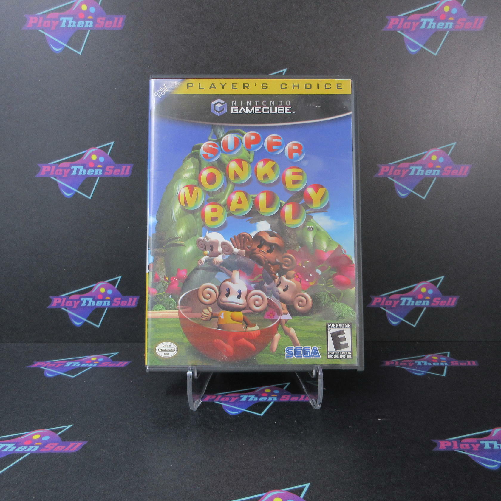 Super Monkey Ball Player's Choice Nintendo Gamecube AD Complete CIB - Very Good