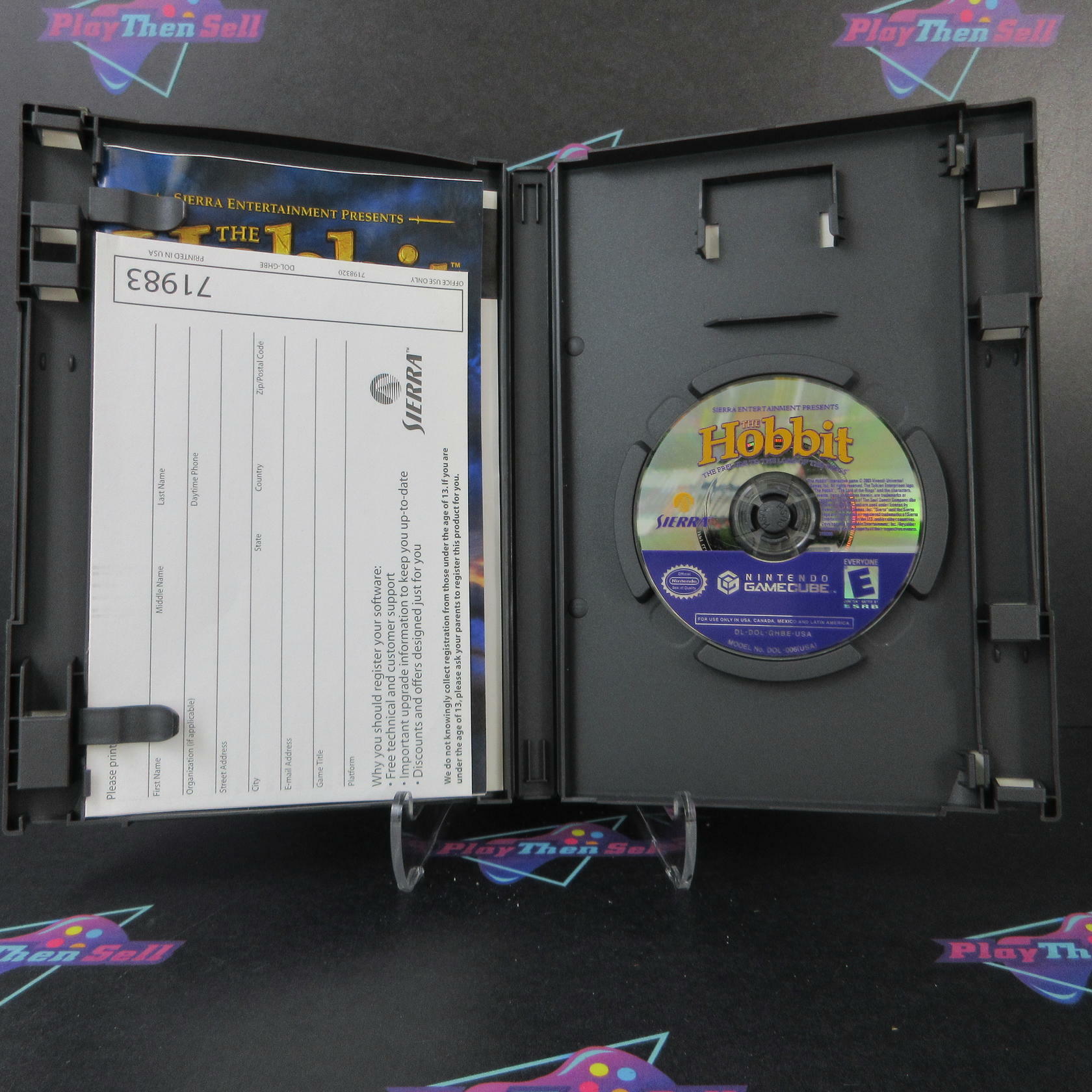 The Hobbit Nintendo Gamecube + Reg Card / Trading Card - Like New