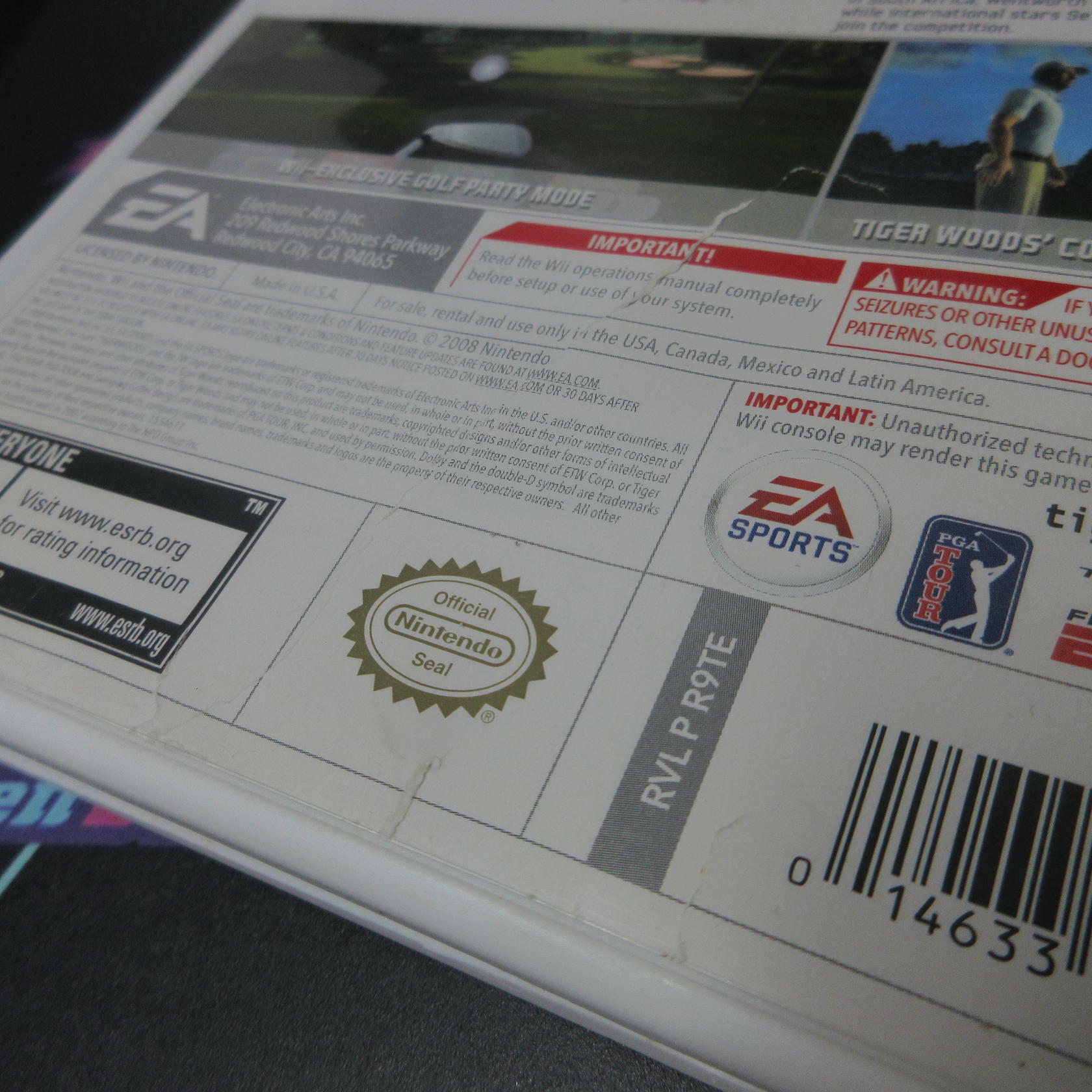 Tiger Woods PGA Tour 09 All-Play - Nintendo Wii AD/NM - Very Good