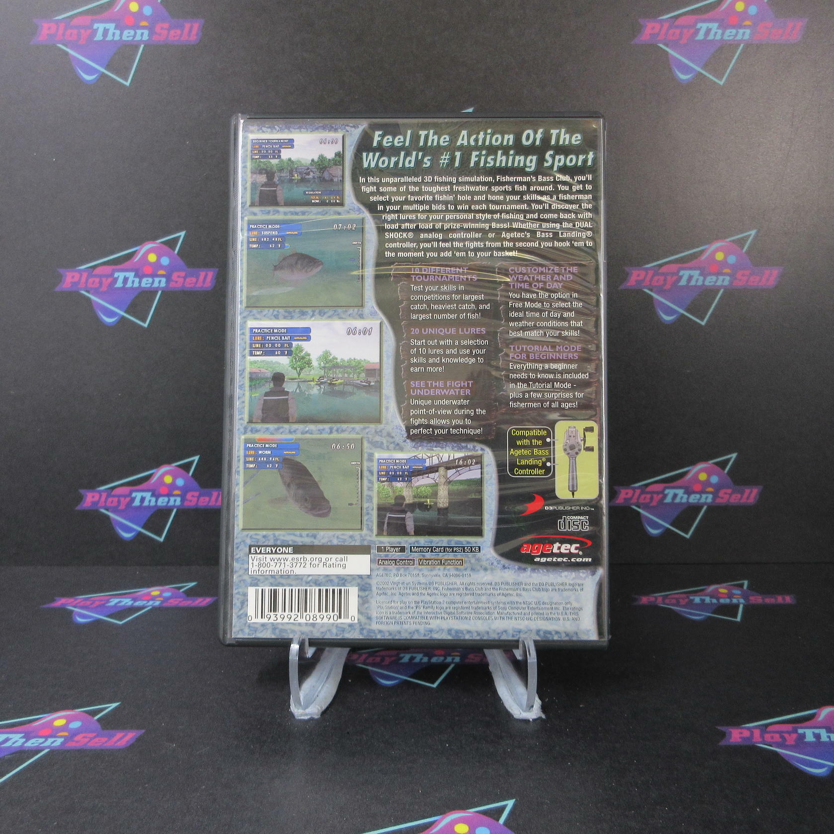 Fisherman's Bass Club + Reg Card PS2 PlayStation 2 AD/NM - Very Good