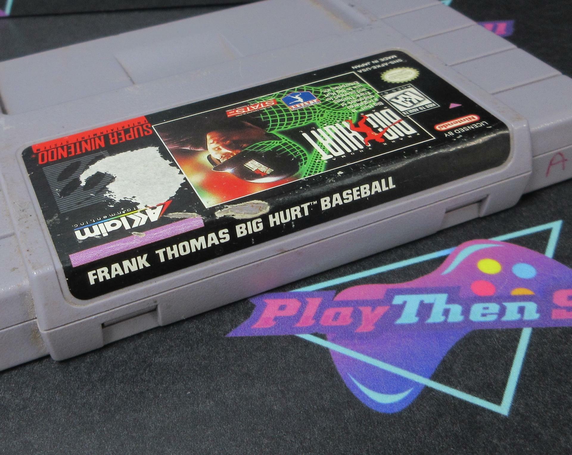 Frank Thomas Big Hurt Baseball Super Nintendo SNES Cartridge Only AD Authentic - Very Good