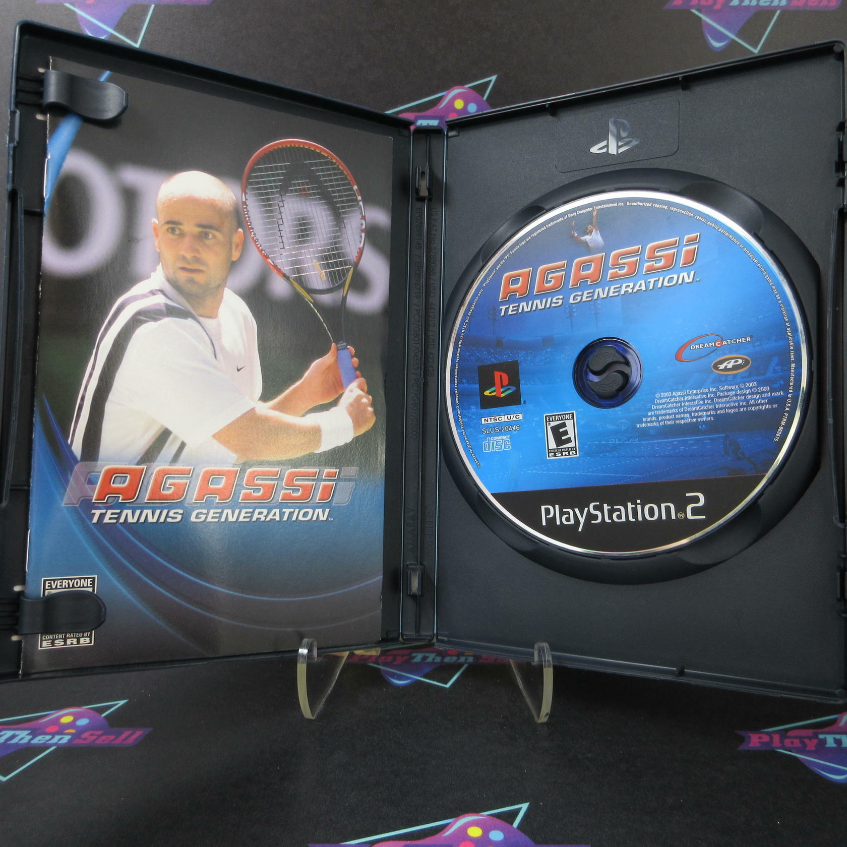 Agassi Tennis + Reg Card PS2 PlayStation 2 AD Complete CIB - Very Good