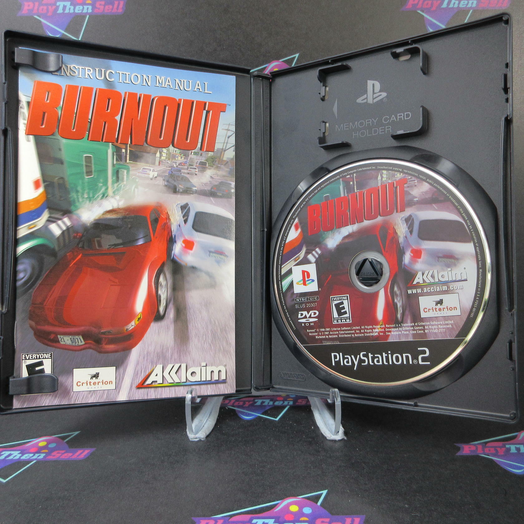 Burnout + Reg Card PS2 PlayStation 2 AD Complete CIB - Very Good