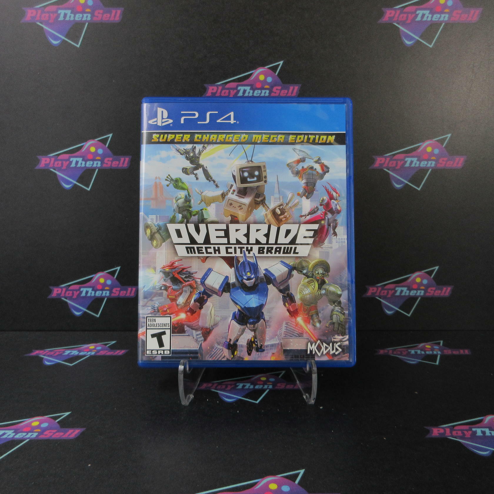 Override Mech City Brawl Super Charged Mega Edition PS4 PlayStation 4 - Like New