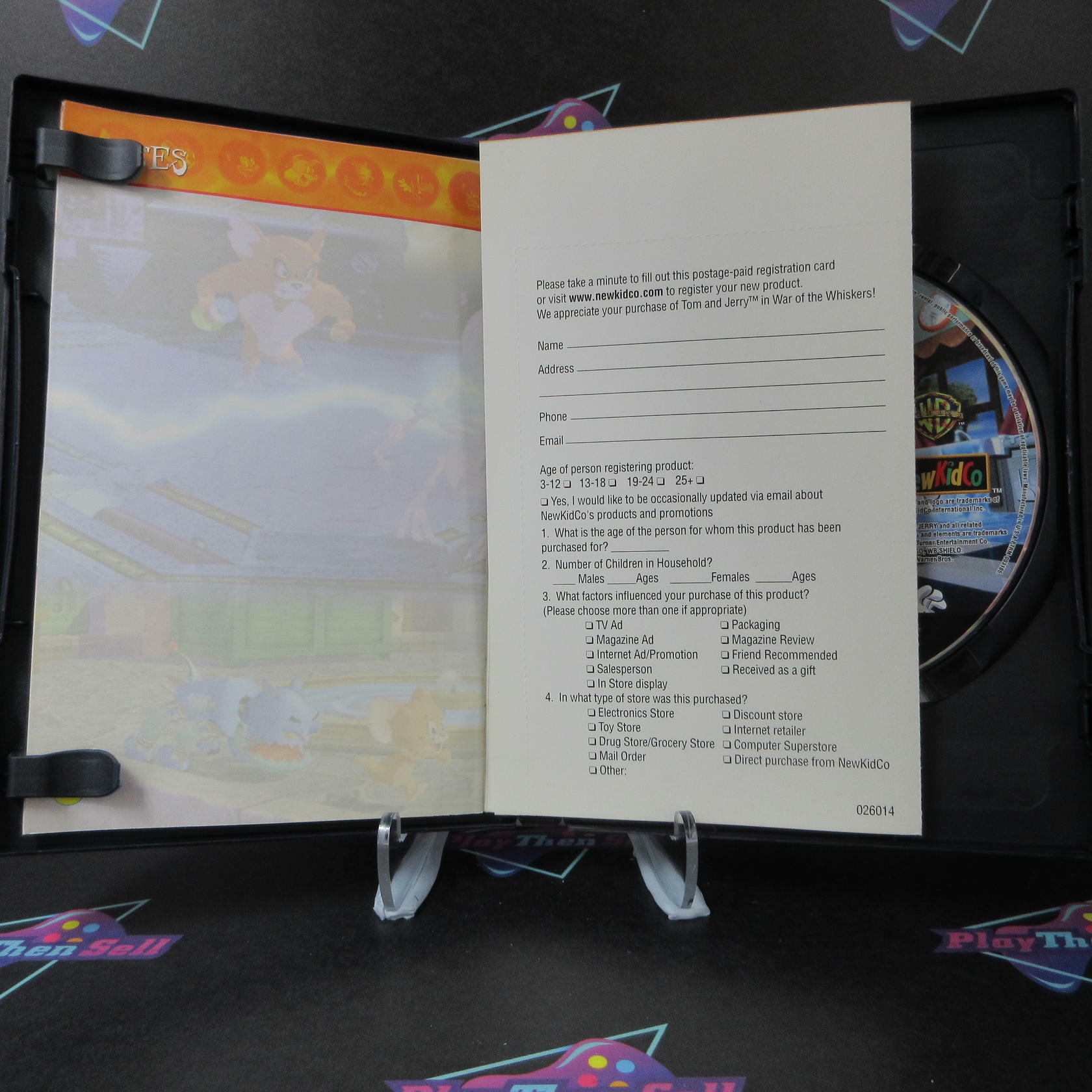 Tom and Jerry War of the Whiskers + Reg Card / Comic PS2 AD Complete - Very Good