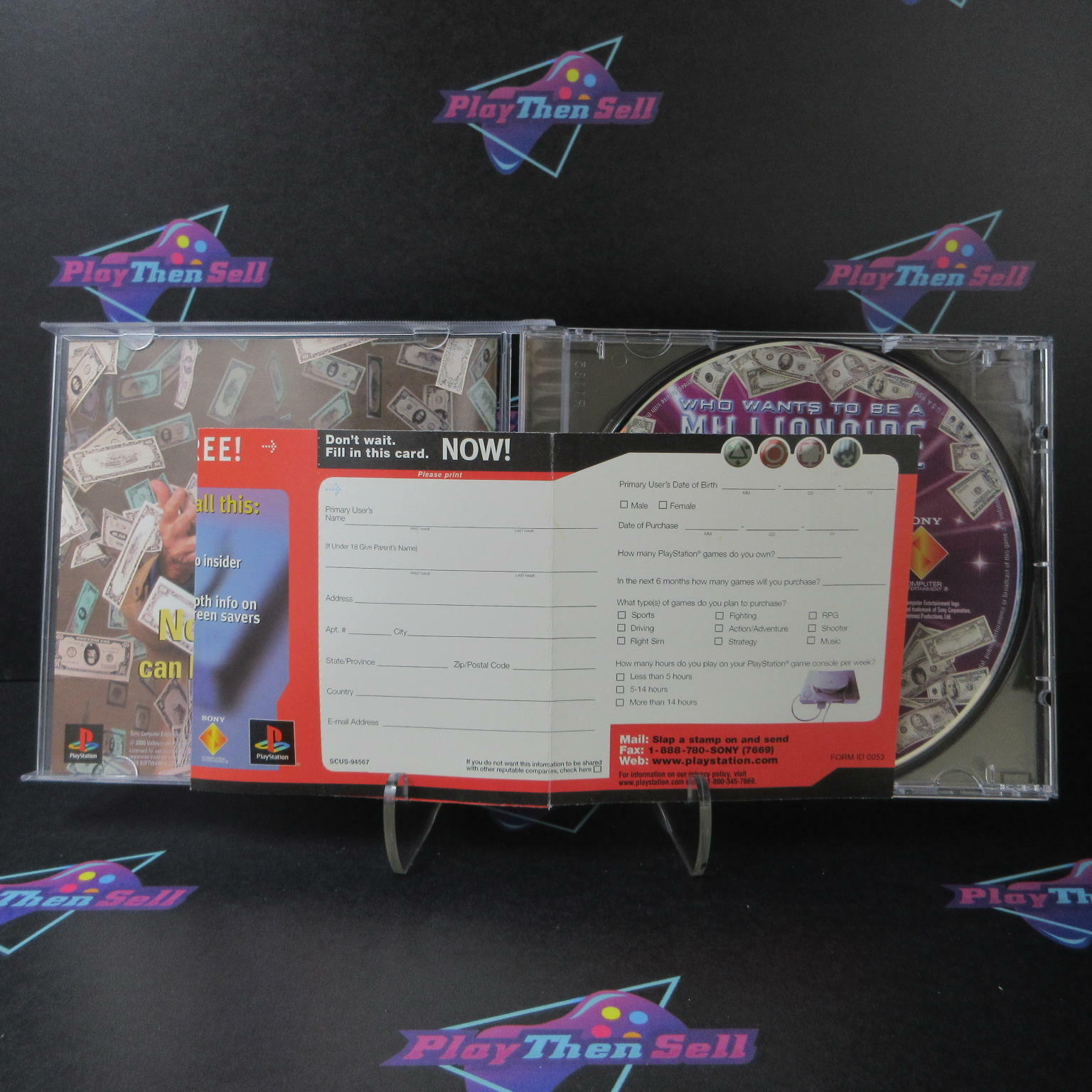 Who Wants To Be A Millionaire 2nd Ed PS1 + Reg Card - Like New