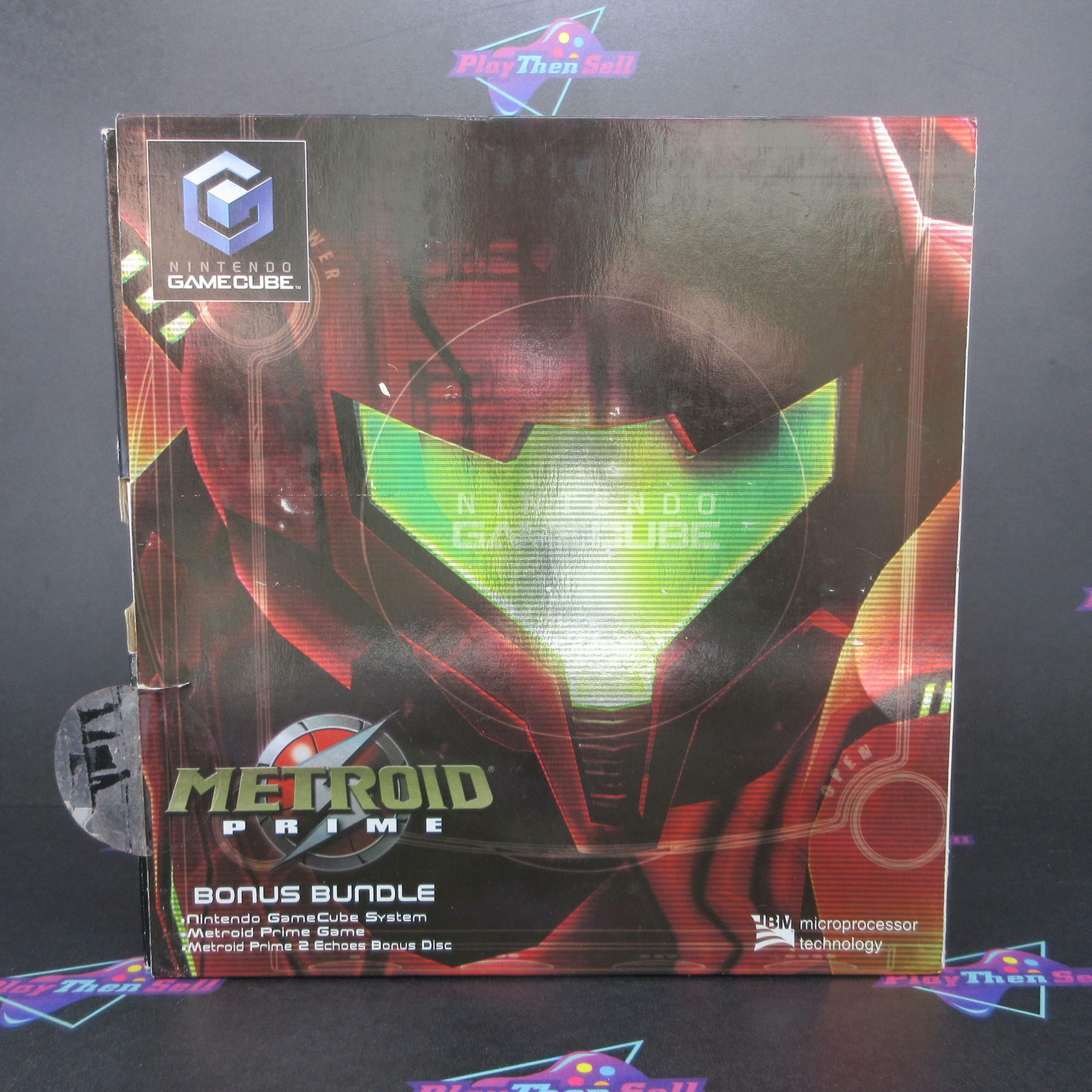 Nintendo GameCube Metroid Prime Bonus Bundle Limited Edition Platinum - Very Good