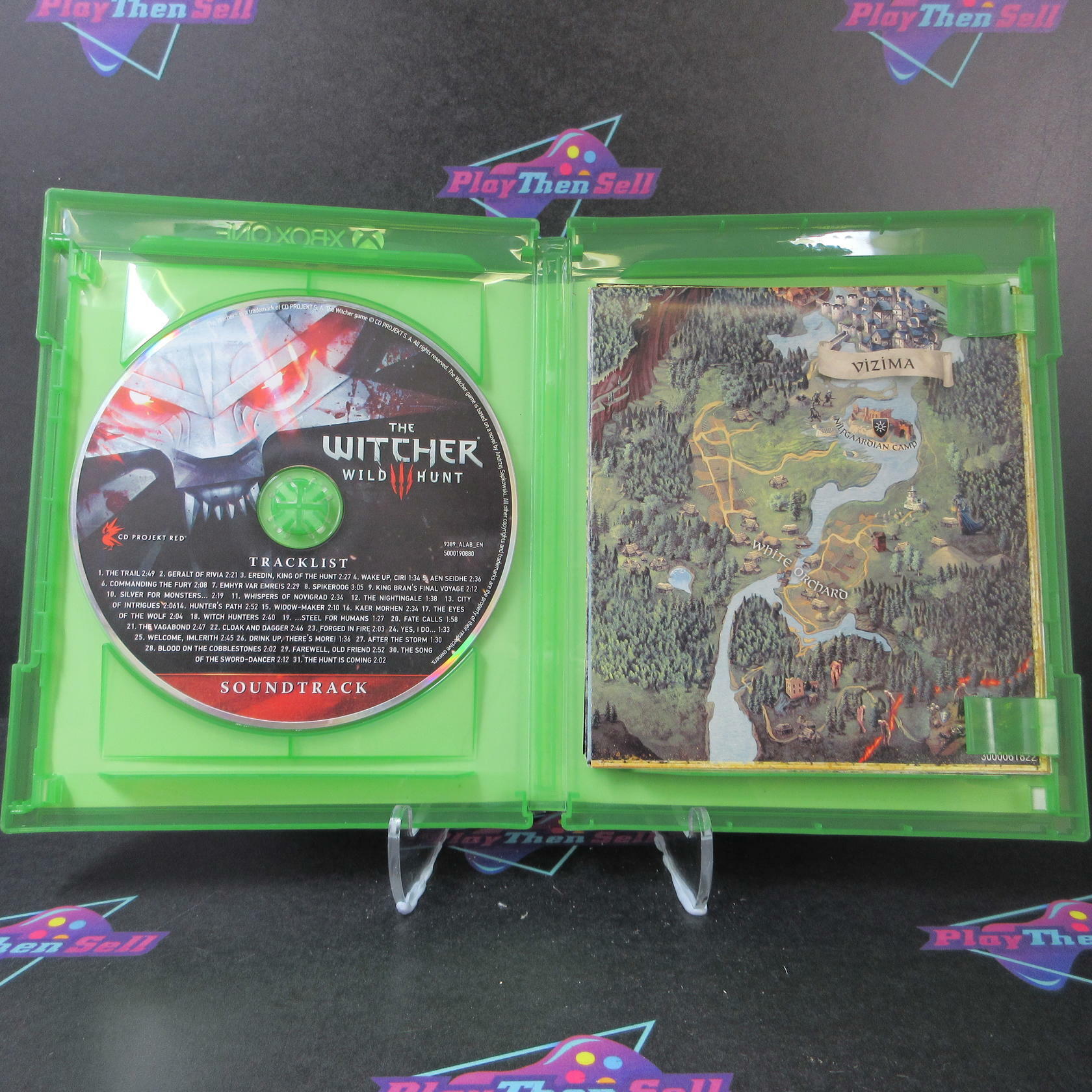 The Witcher 3 Wild Hunt + Map/Stickers/Sound Track Xbox One AD Complete CIB - Very Good