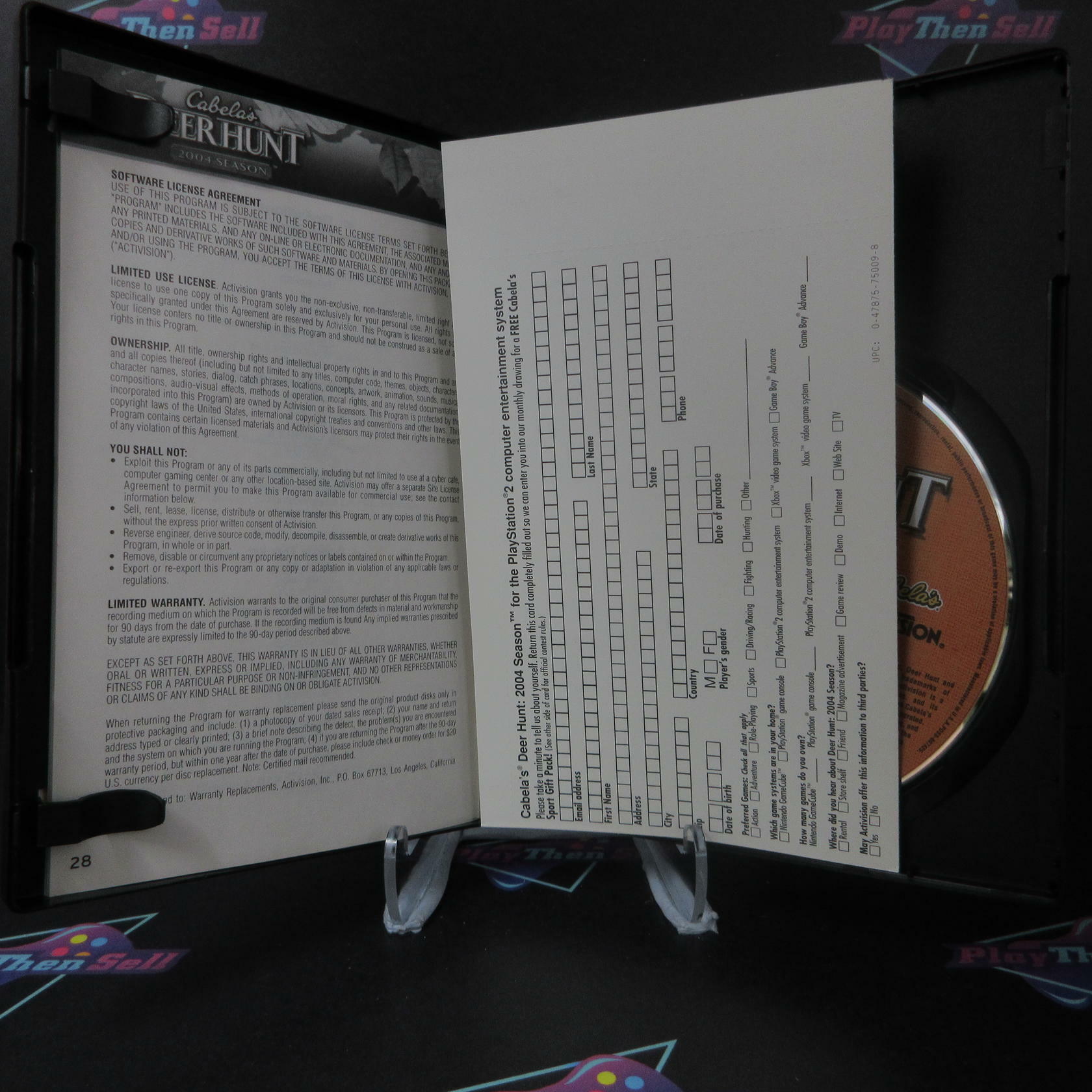 Cabela's Deer Hunt 2004 Season Opener PS2 + Reg Card - Like New