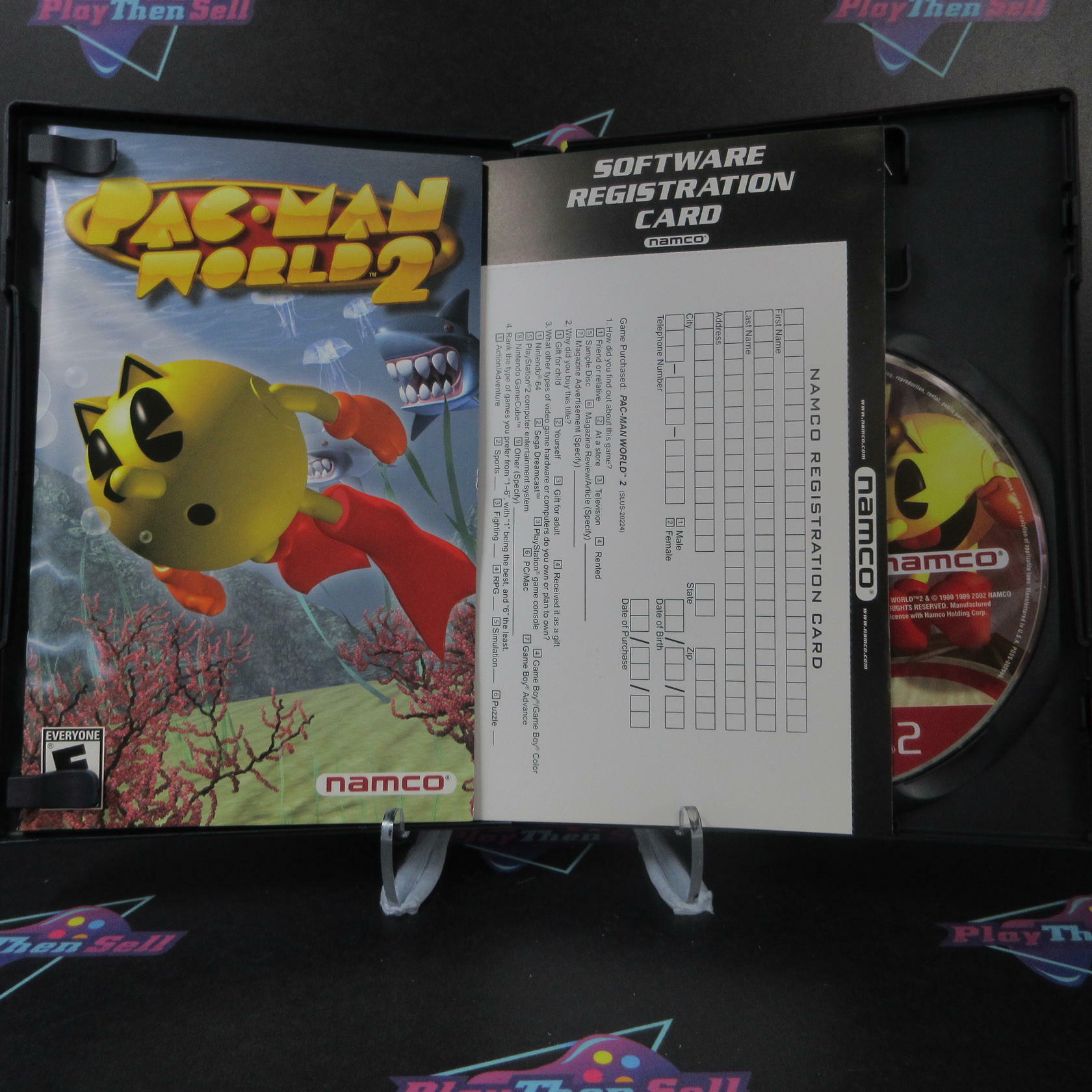Pac Man World 2 Greatest Hits + Reg Card PS2 PlayStation 2 AD CIB - Very Good