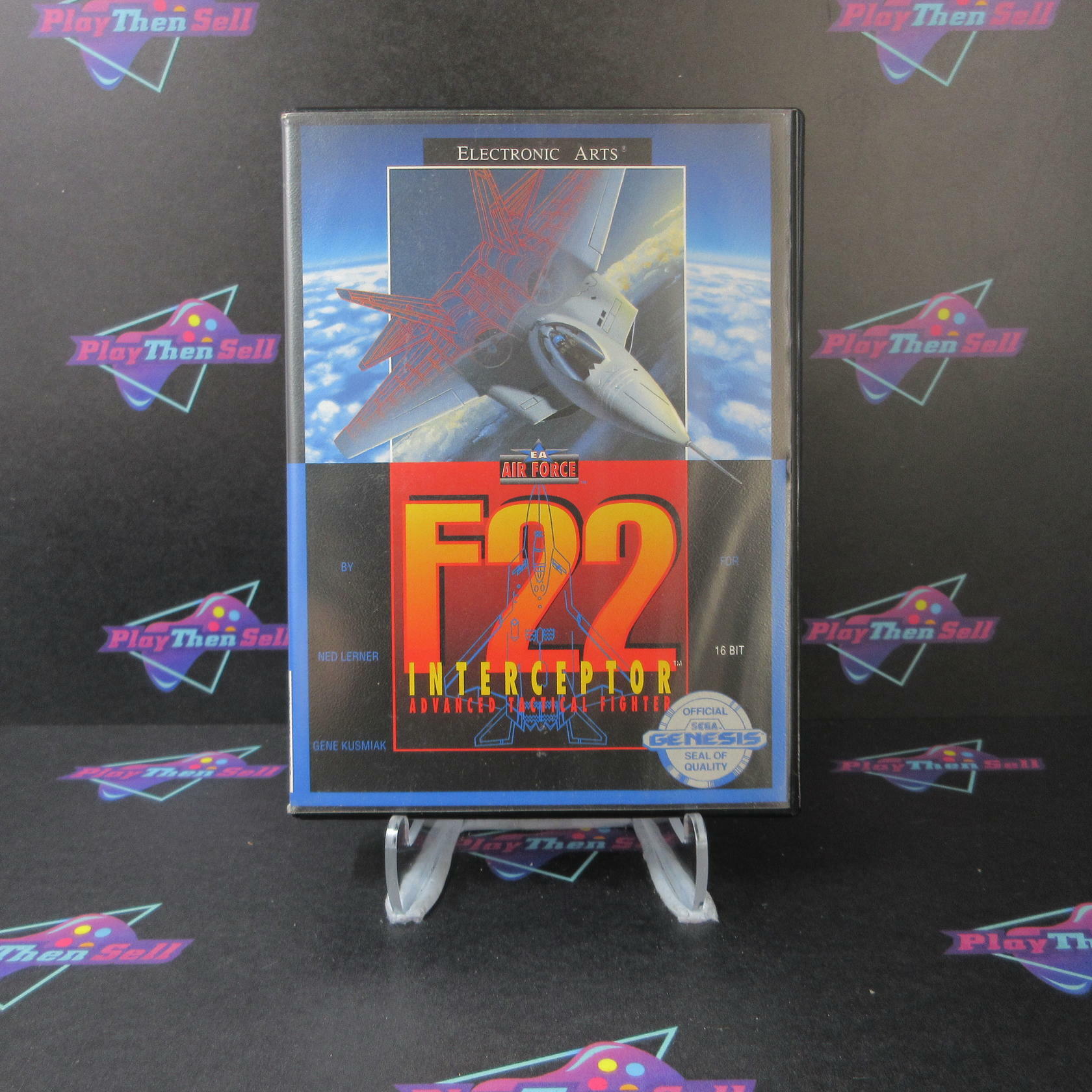 F-22 Interceptor Sega Genesis Boxed MD/CS Authentic / Tested - Very Good
