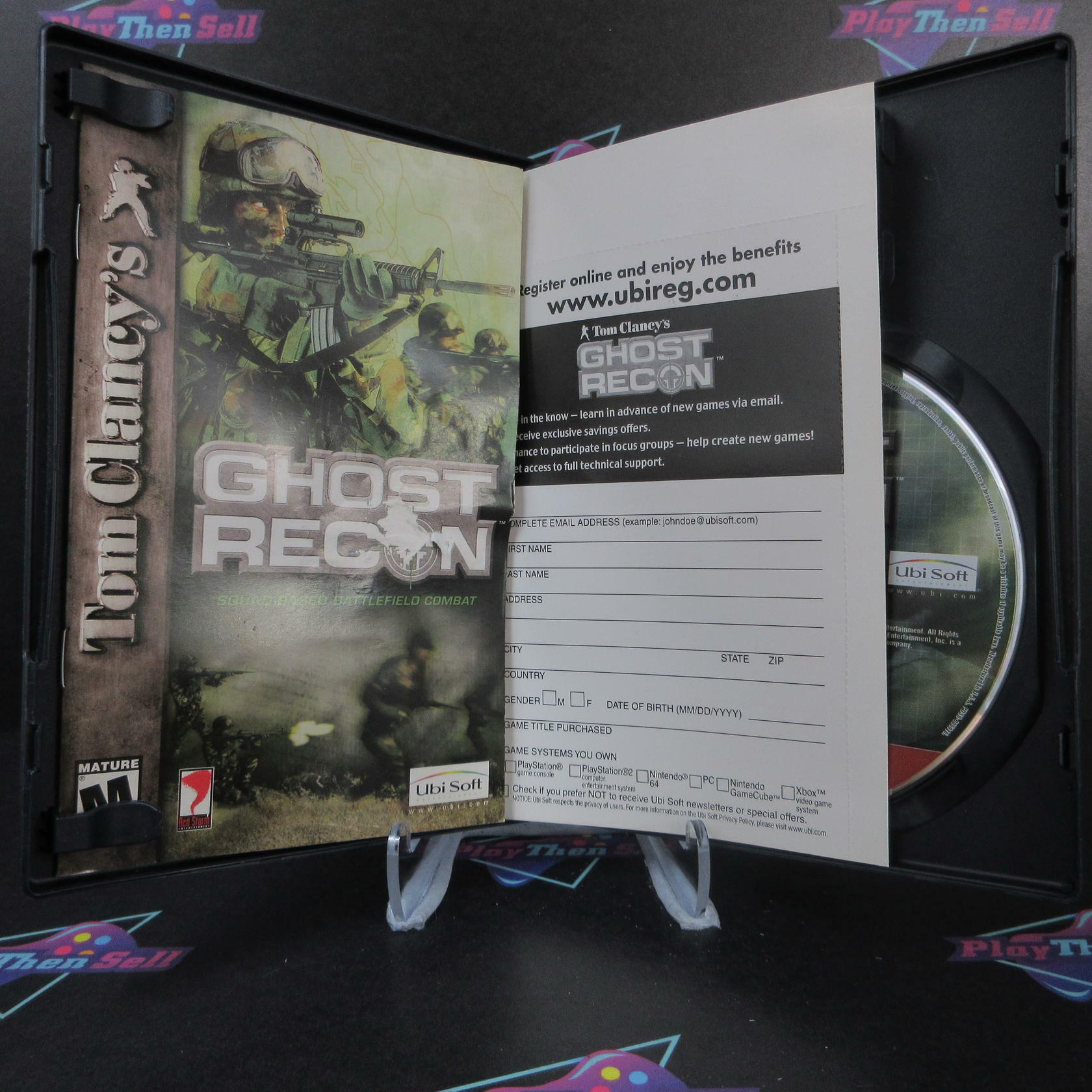 Tom Clancy's Ghost Recon GH + Reg Card PS2 PlayStation 2 MD Complete CIB - Very Good