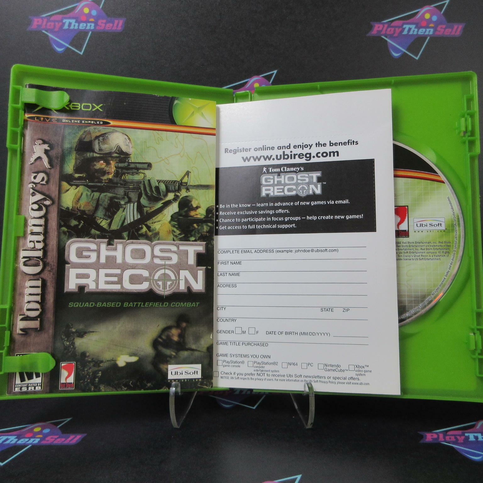 Tom Clancy's Ghost Recon + Reg Card Xbox AD Complete - Very Good
