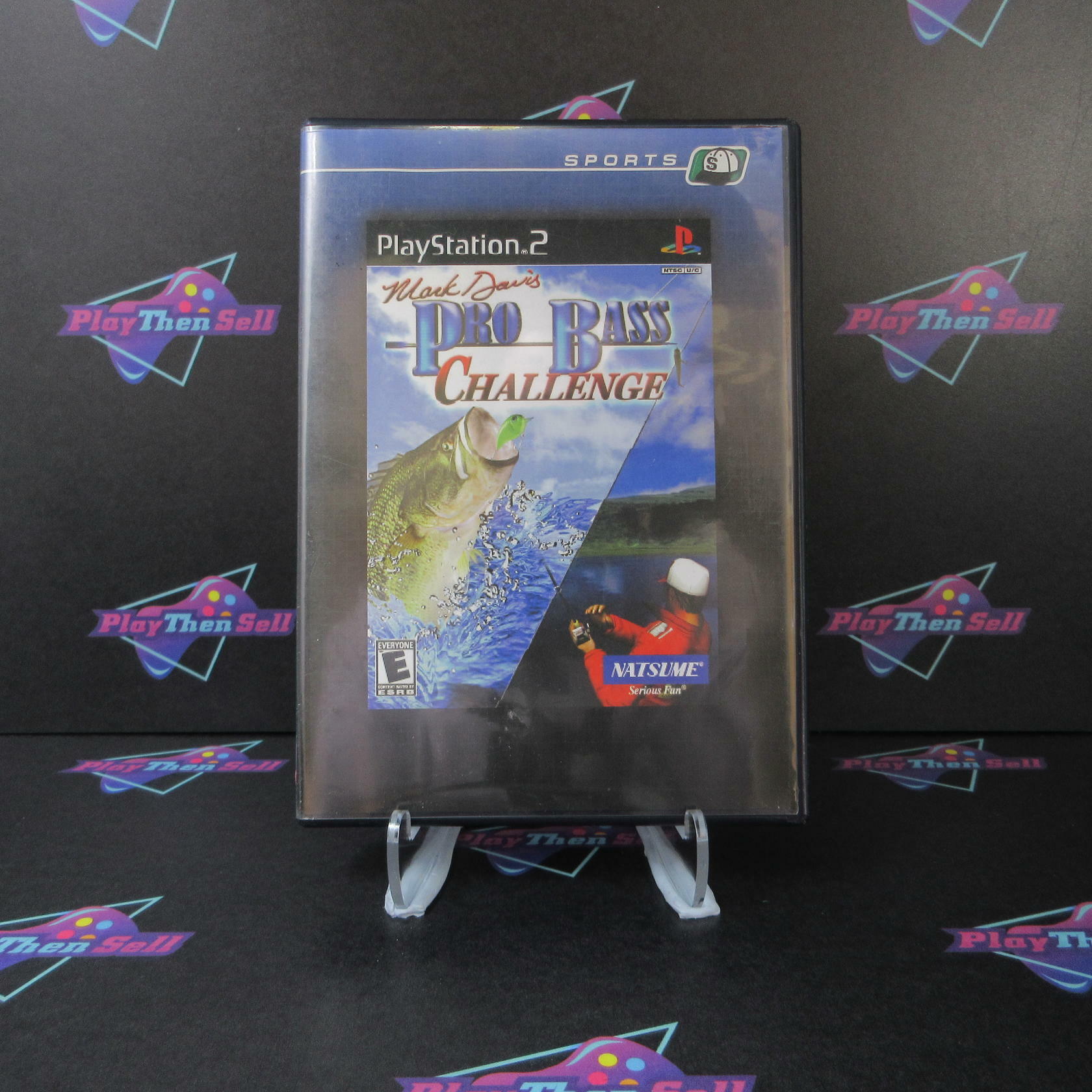 Mark Davis Pro Bass Challenge PS2 PlayStation 2 Rental Art / NM - Very Good