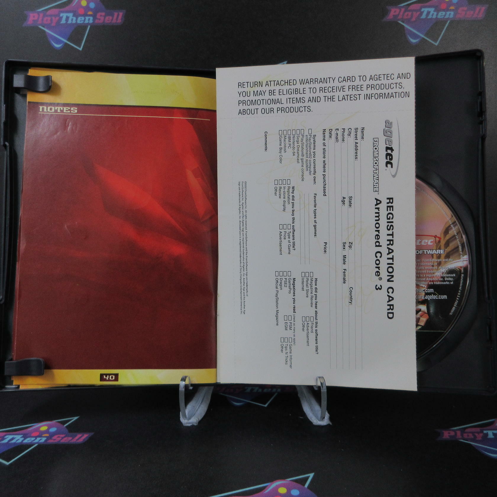 Armored Core III 3 + Reg Card PS2 PlayStation 2 MD Complete CIB - Very Good