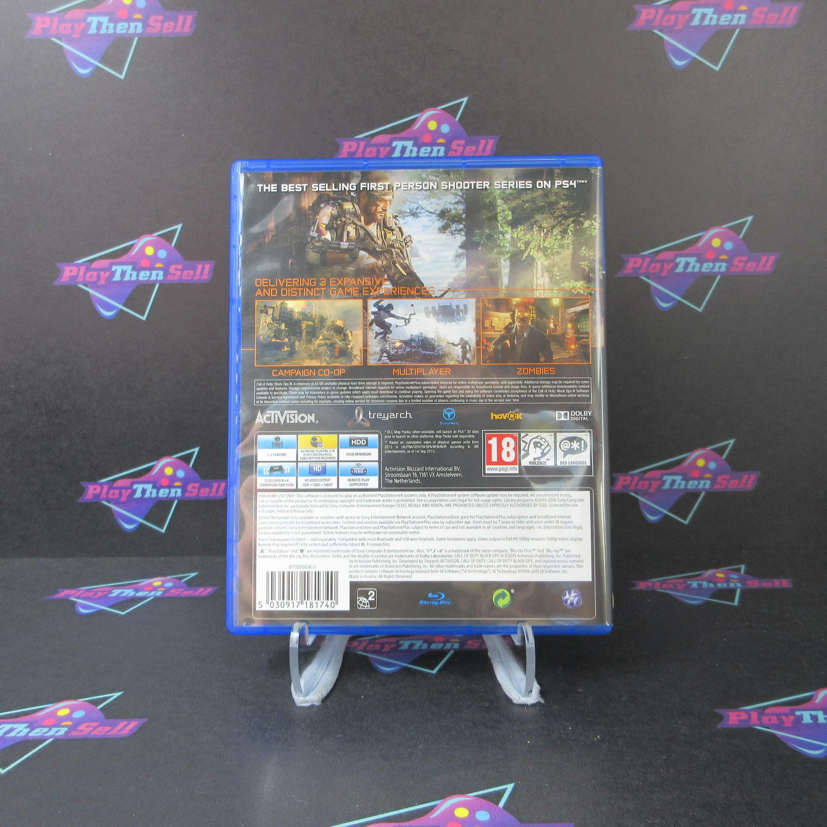 Call of Duty Black Ops III PS4 PlayStation 4 PEGI - Like New