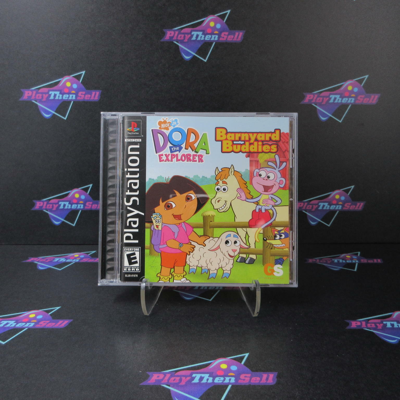 Dora the Explorer Barnyard Buddies + Reg PS1 PlayStation 1 MD - Very Good