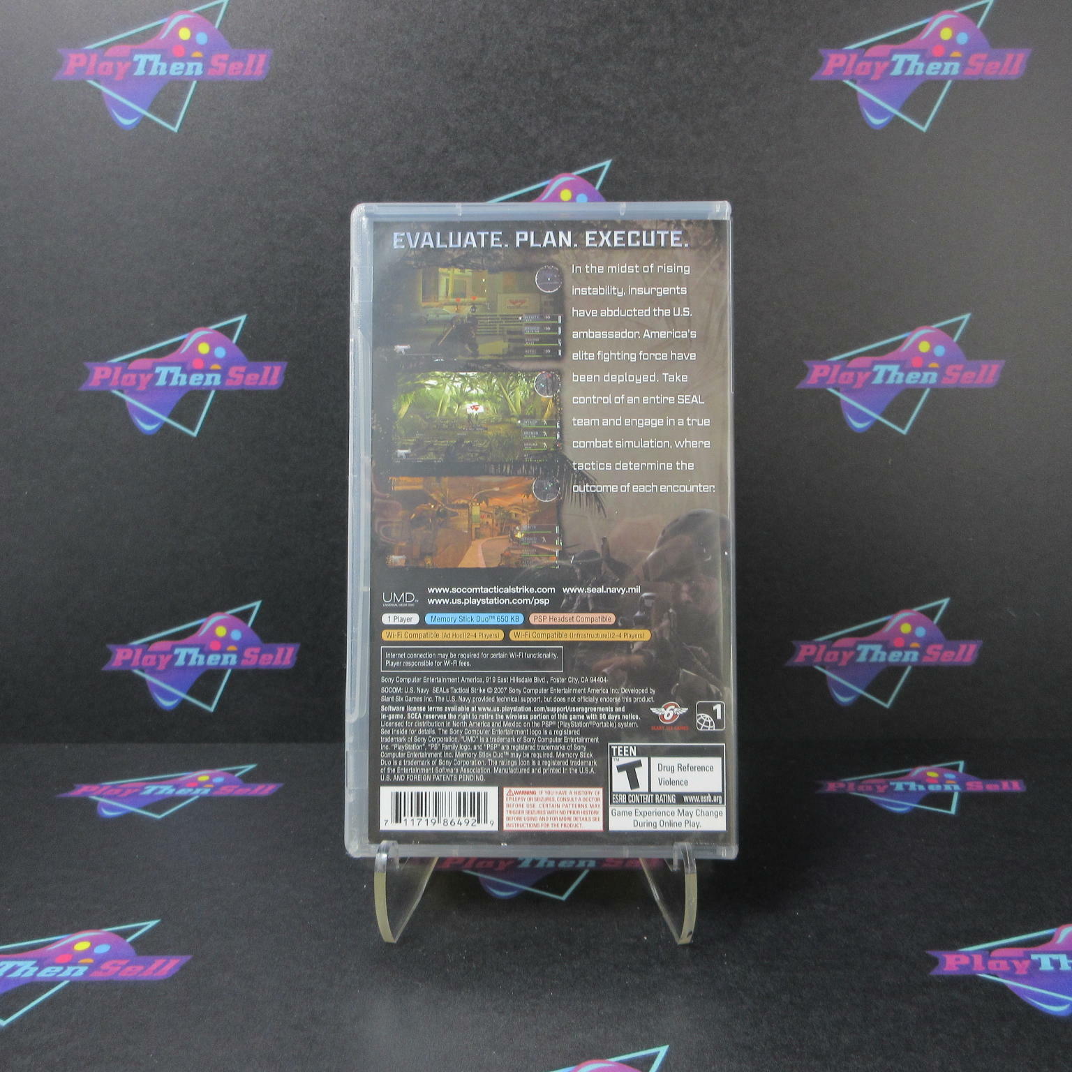 SOCOM Tactical Strike Sony PSP + Reg Card - Like New