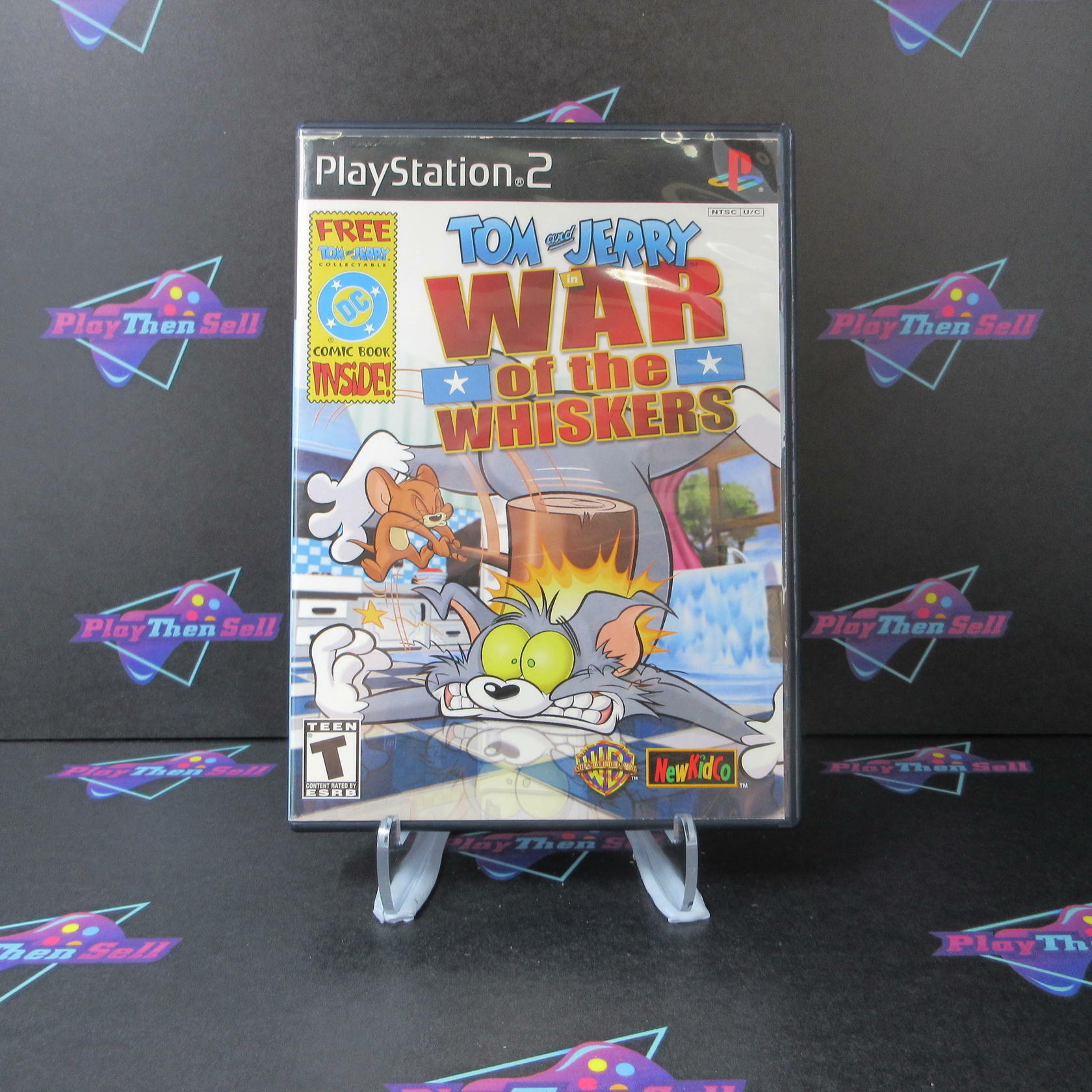 Tom and Jerry War of the Whiskers + Reg Card / Comic PS2 AD Complete - Very Good