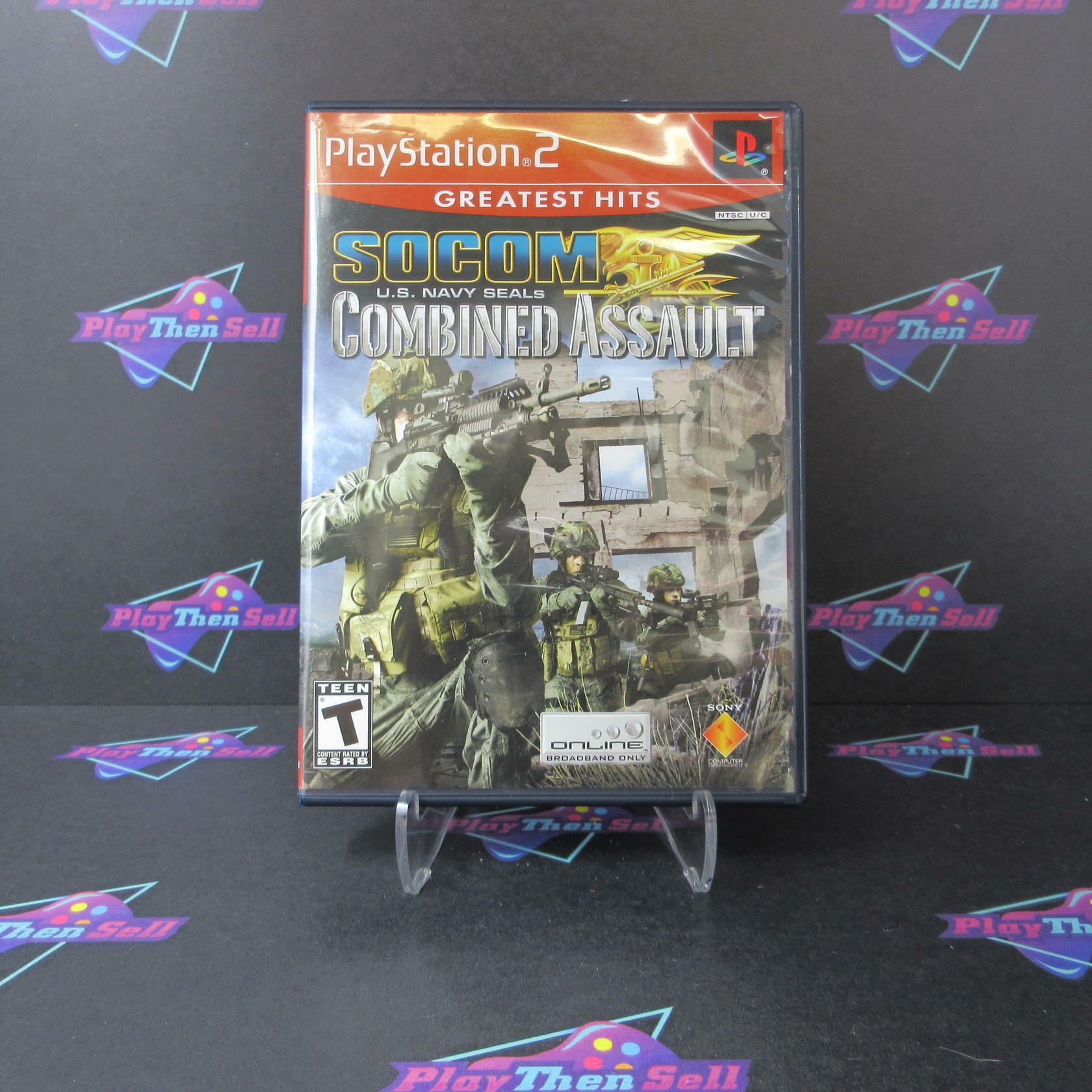 SOCOM US Navy Seals Combined Assault PS2 PlayStation 2 GH + Reg Card - Like New