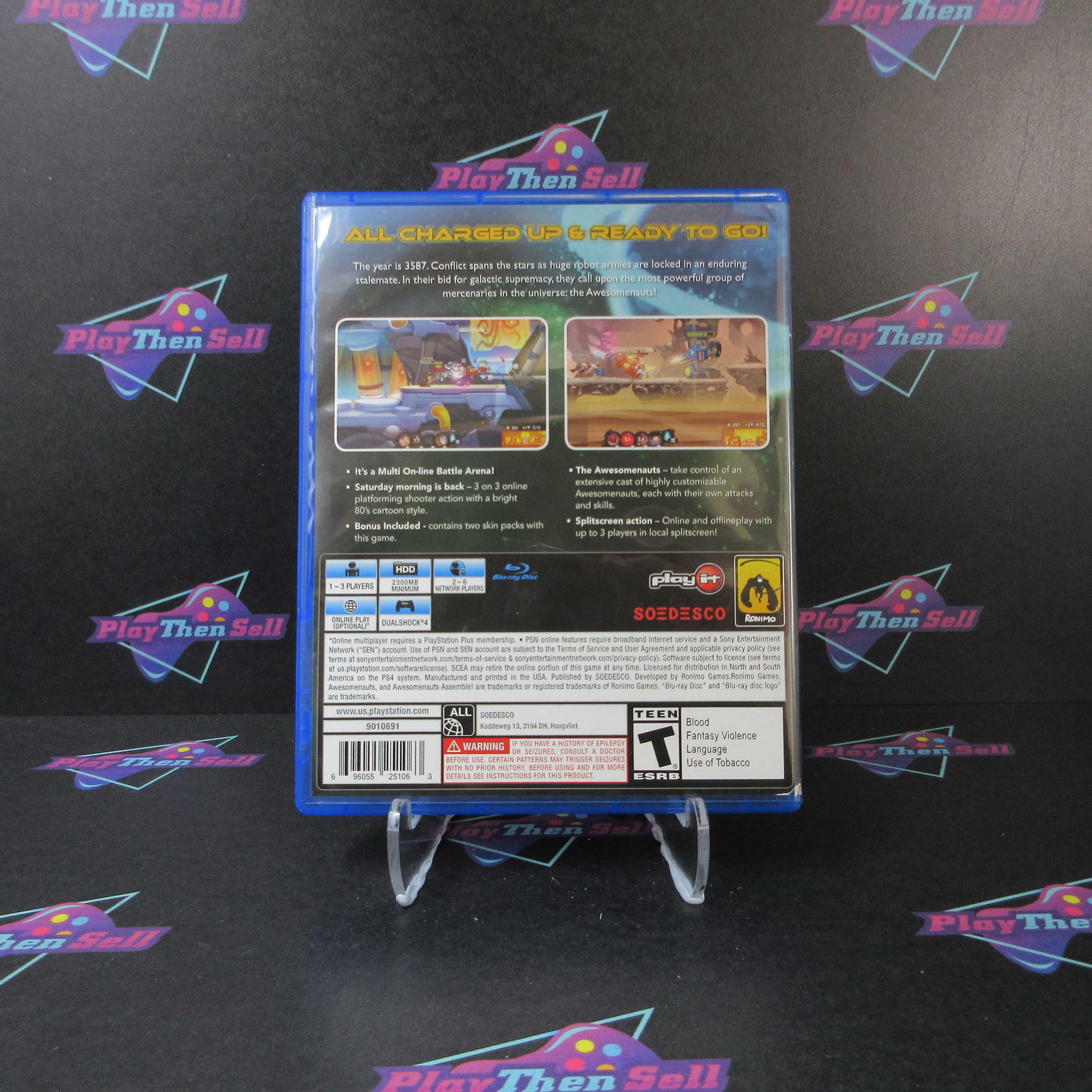 Awesomenauts Assemble - PS4 PlayStation 4 DD Complete CIB - Very Good