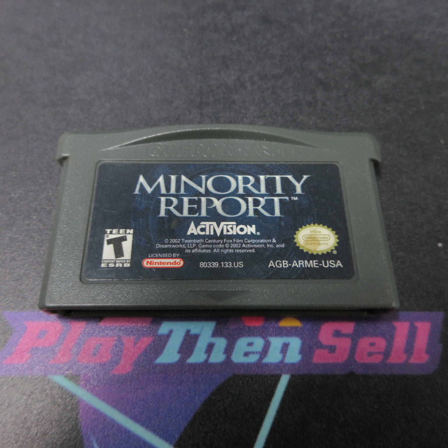 Minority Report Gameboy Advance Cart Only - Very Good