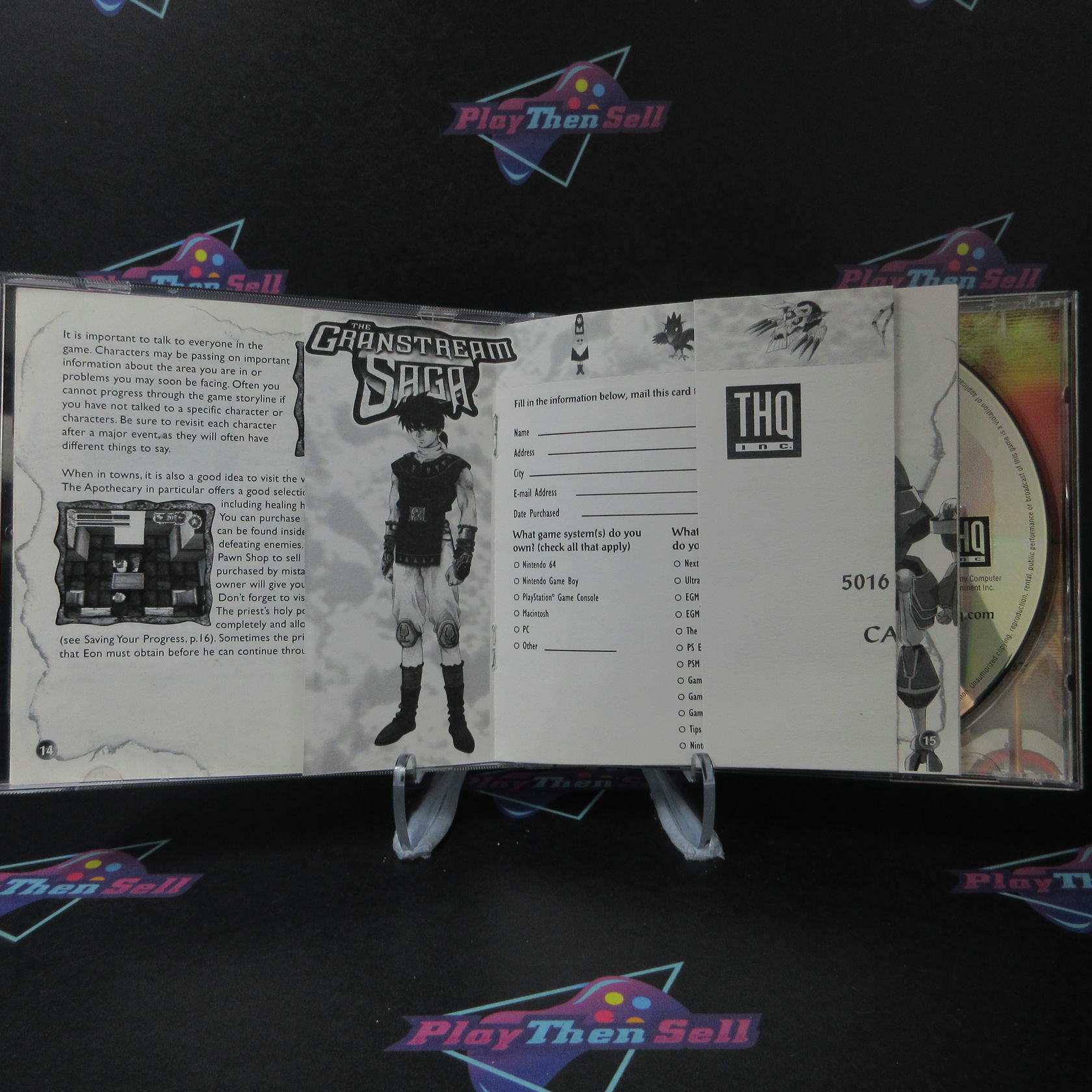 The Granstream Saga + Reg Card PS1 PlayStation 1 MD Complete CIB - Very Good