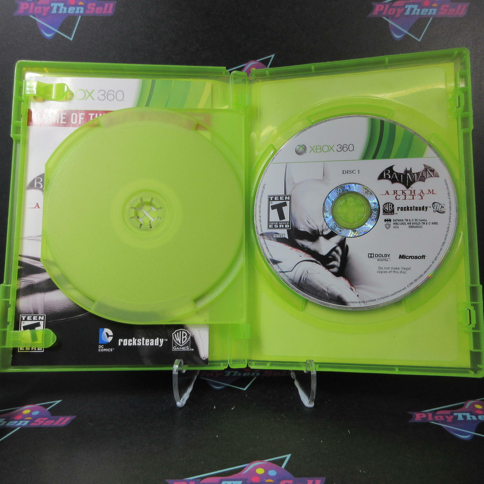 Batman Arkham City GOTY Platinum Hits BL Disc Xbox 360 AD Complete CIB - Very Good