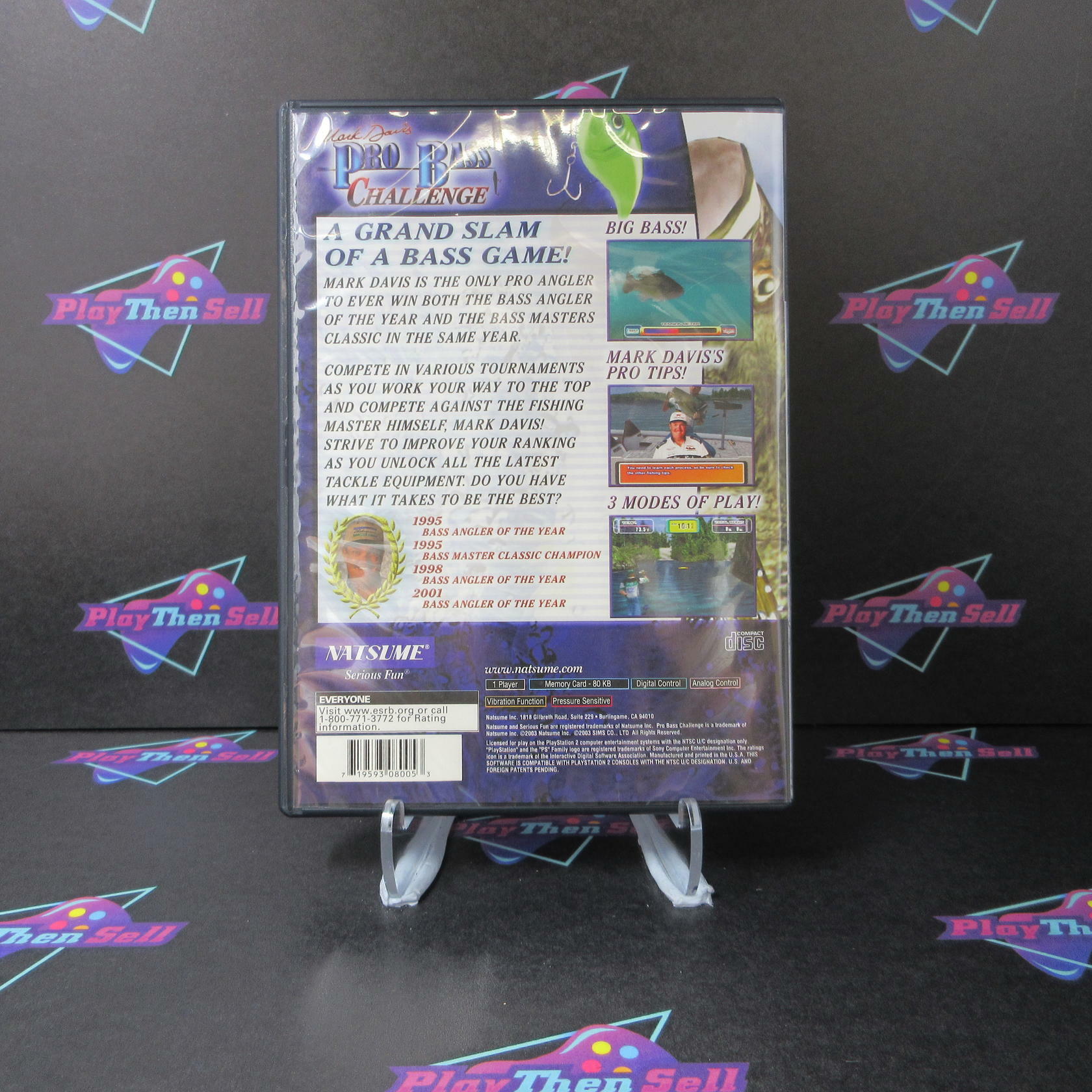 Mark Davis Pro Bass Challenge + Reg Card PS2 PlayStation 2 AD Complete CIB - Very Good