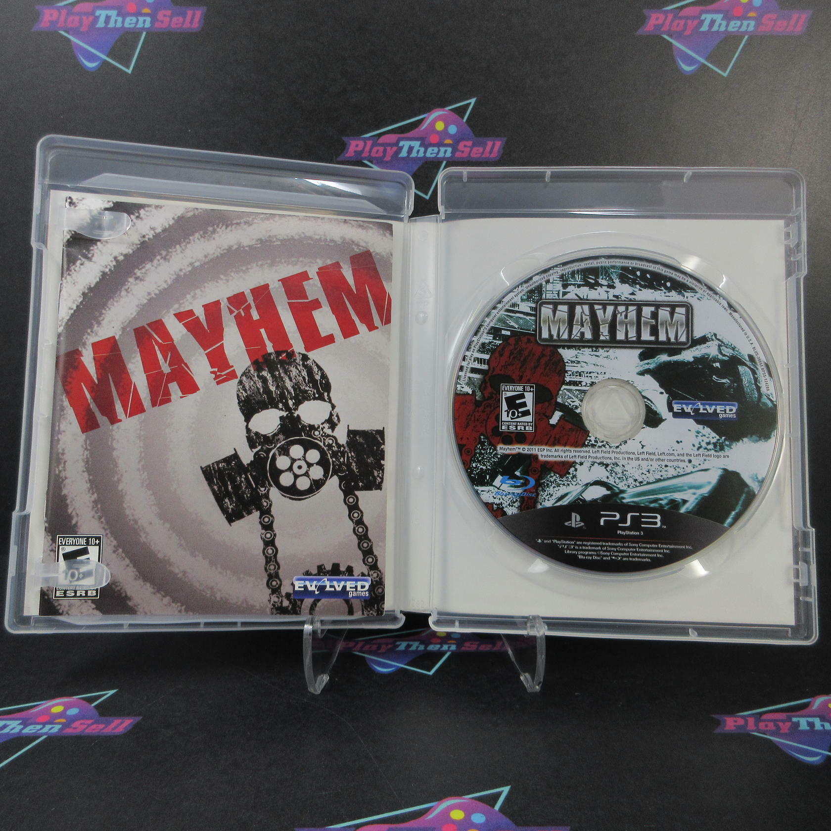 Mayhem 3D PS3 PlayStation 3 + 3D Glasses - Like New