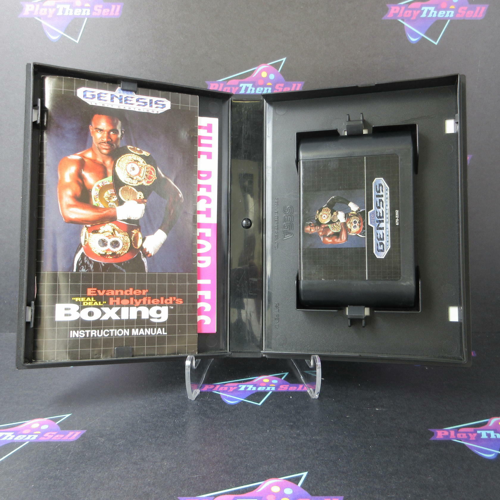 Evander Holyfield's Real Deal Boxing + Reg Card Sega Genesis CS Complete CIB - Very Good