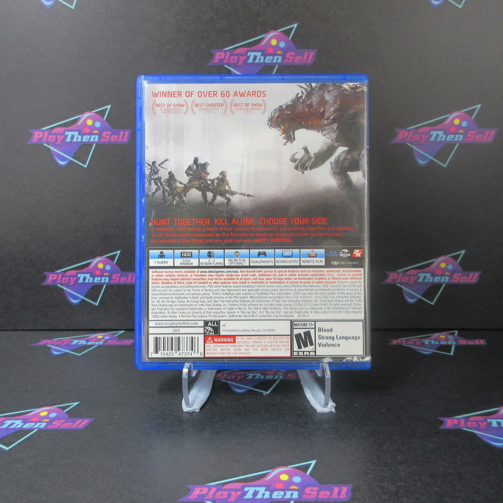 Evolve PS4 PlayStation 4 AD Complete CIB - Very Good