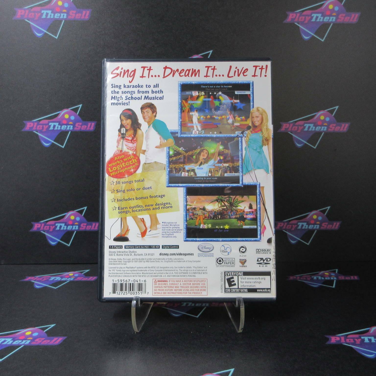 High School Musical Sing it + Reg Card PS2 PlayStation 2 AD - Very Good
